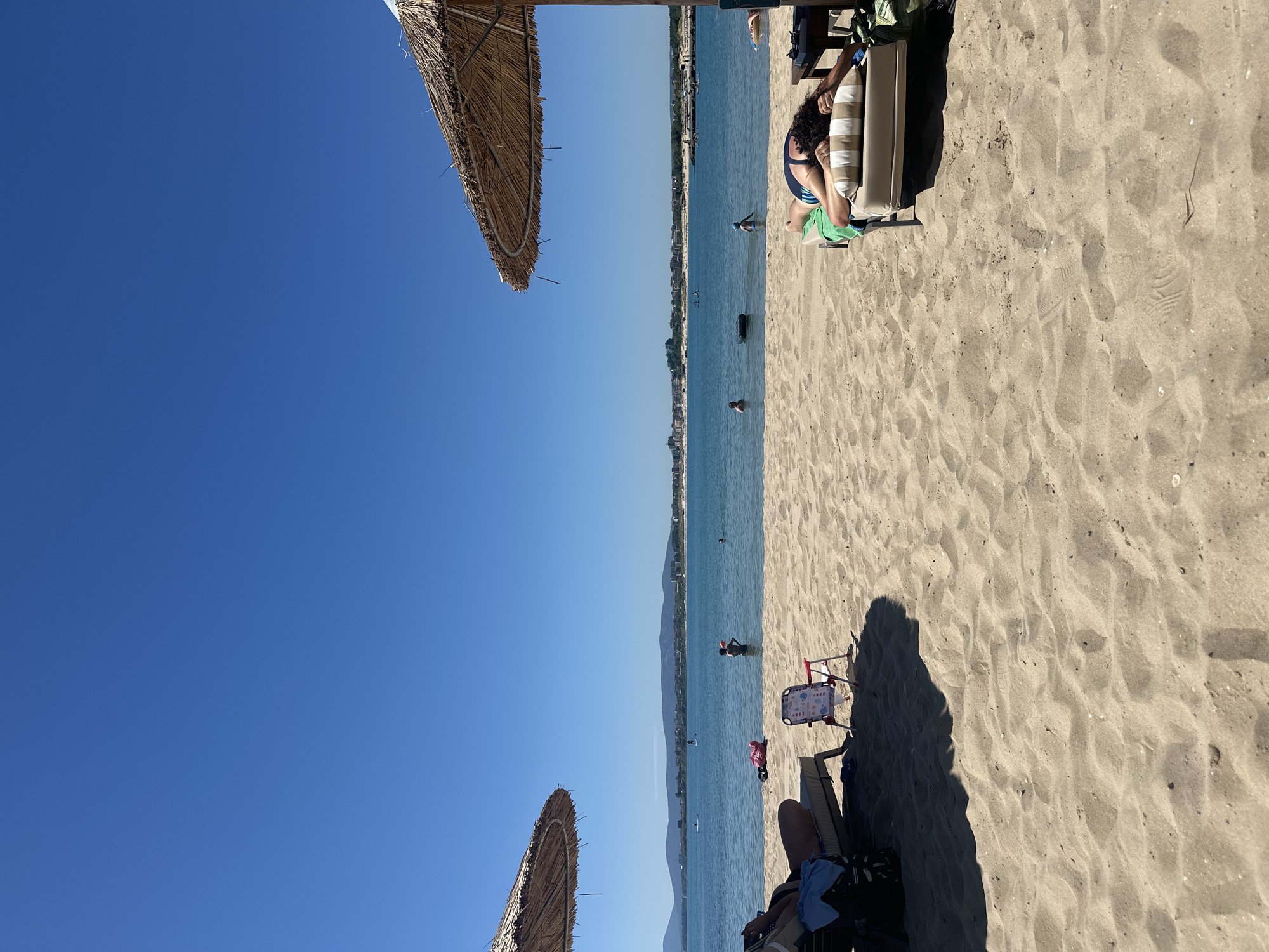 Lazy summer morning on a Primorsko beach, Bulgaria