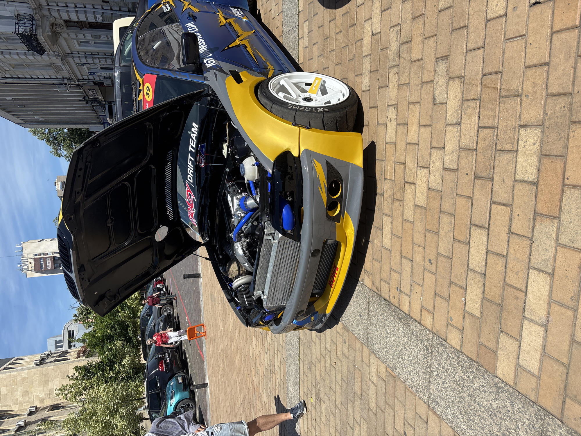Modified racing cars gather on streets in Ruse, Bulgaria