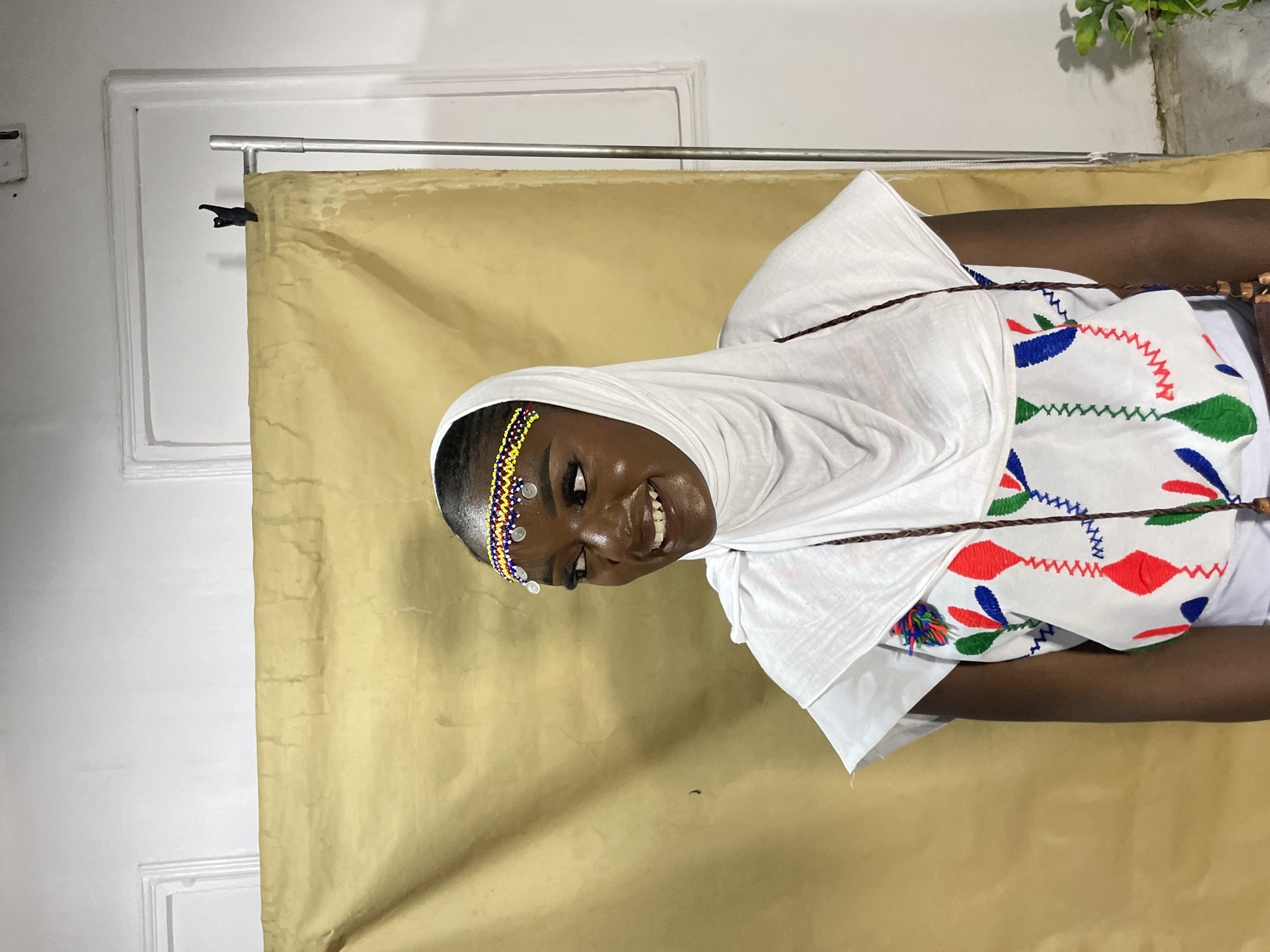 Studio portrait session in traditional dress, Jos, Nigeria