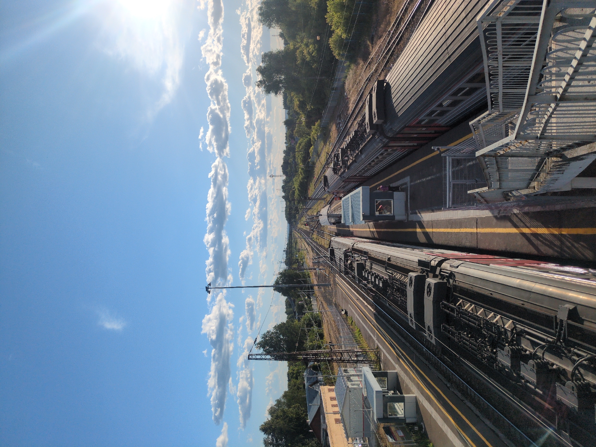 Velikovo train station and its quiet surroundings on a summer afternoon
