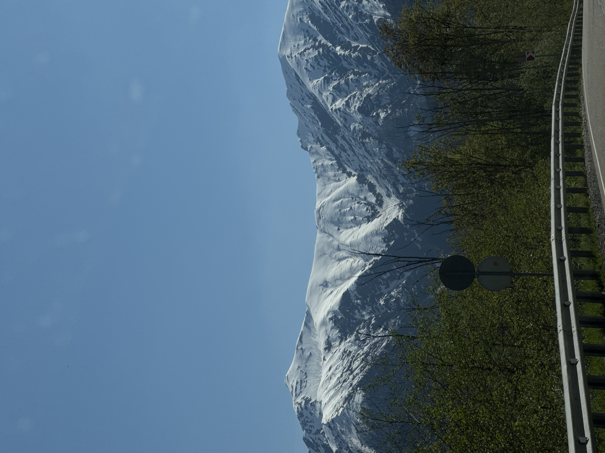 Spring mountain scenery documented along Estosadok roadway
