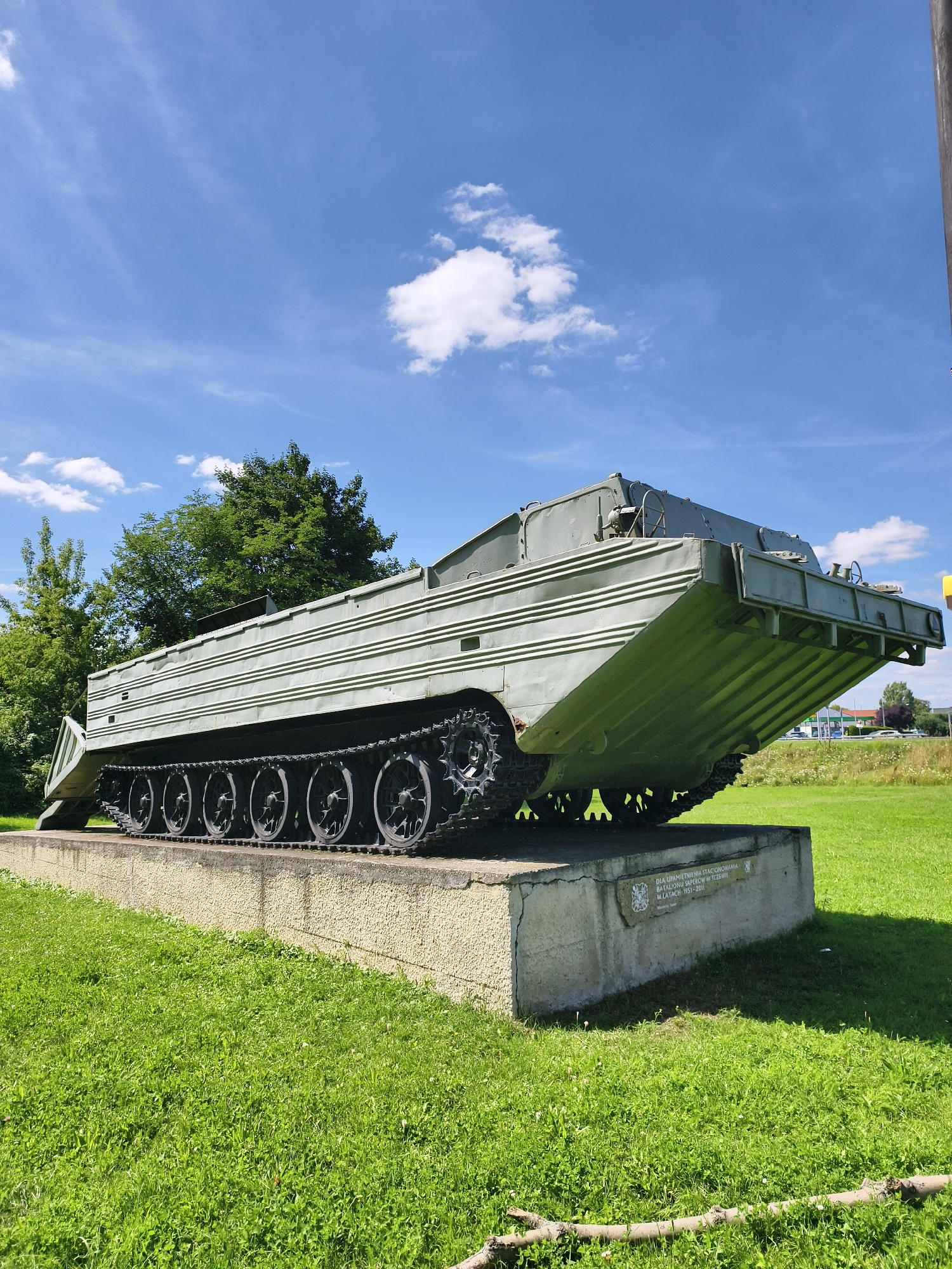 Military vehicle monument and memorial park in Tczew, Poland