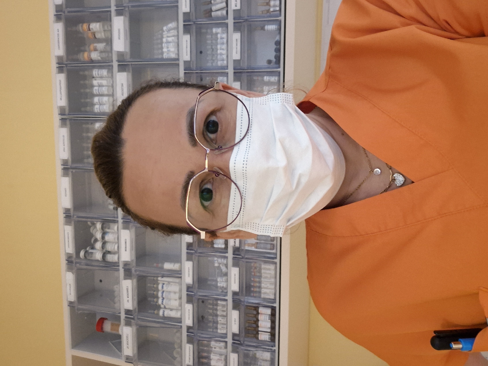 Healthcare worker selfies and medical facility scenes