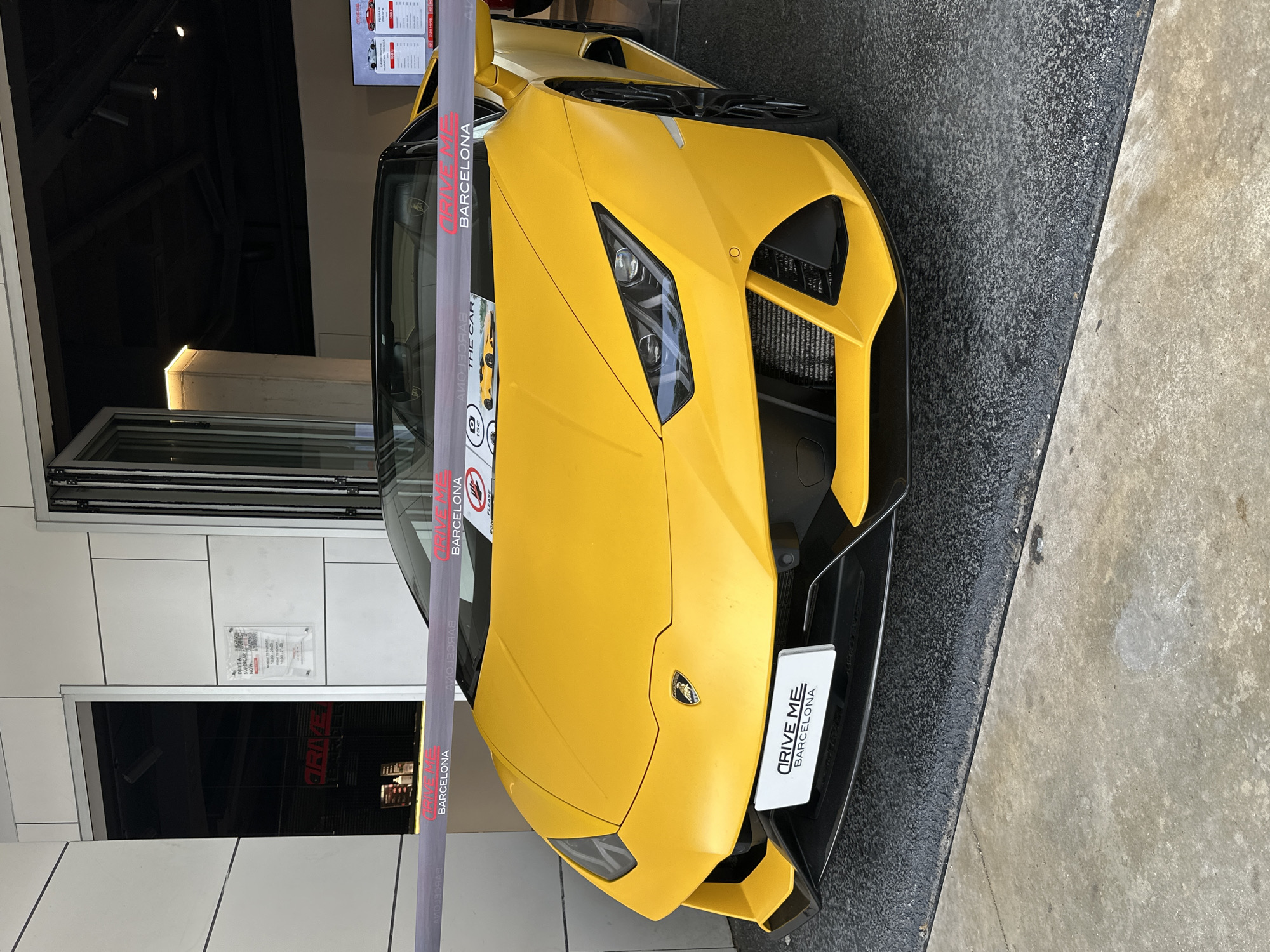 Luxury supercars displayed at Barcelona showroom Saturday evening