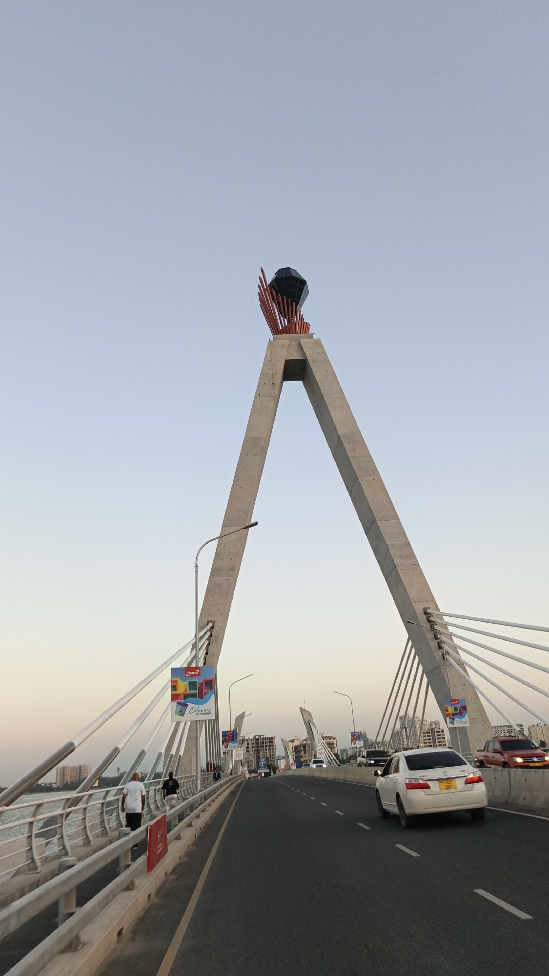 Kigamboni Bridge photographed in daytime Dar es Salaam