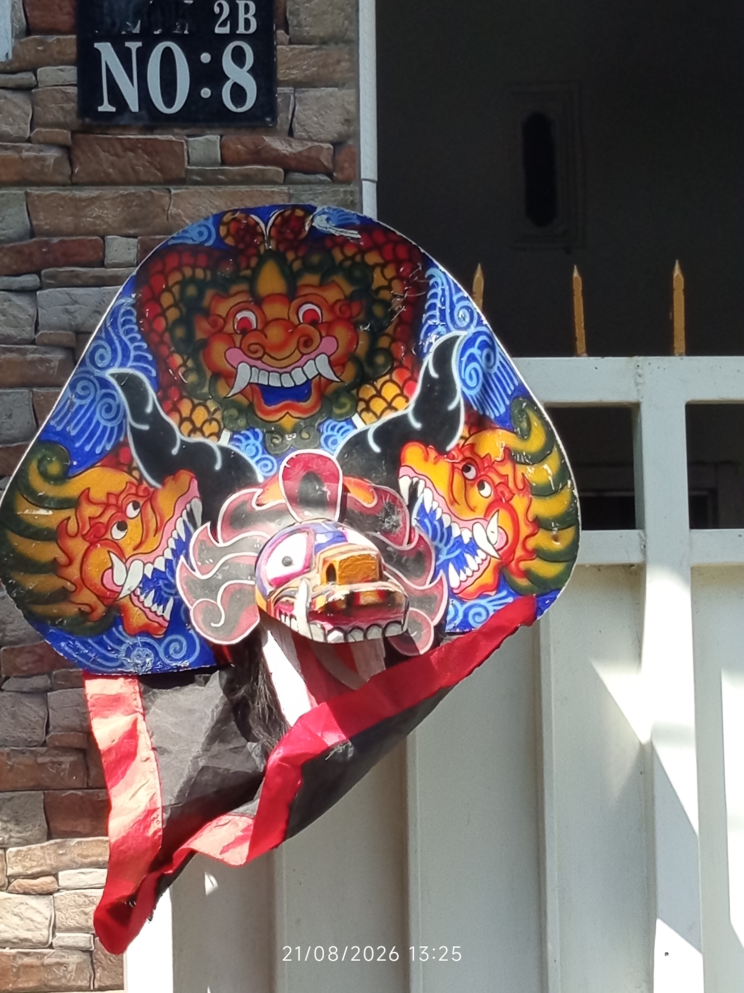 Canggu backyard life: masks, chickens, fruit trees, and food