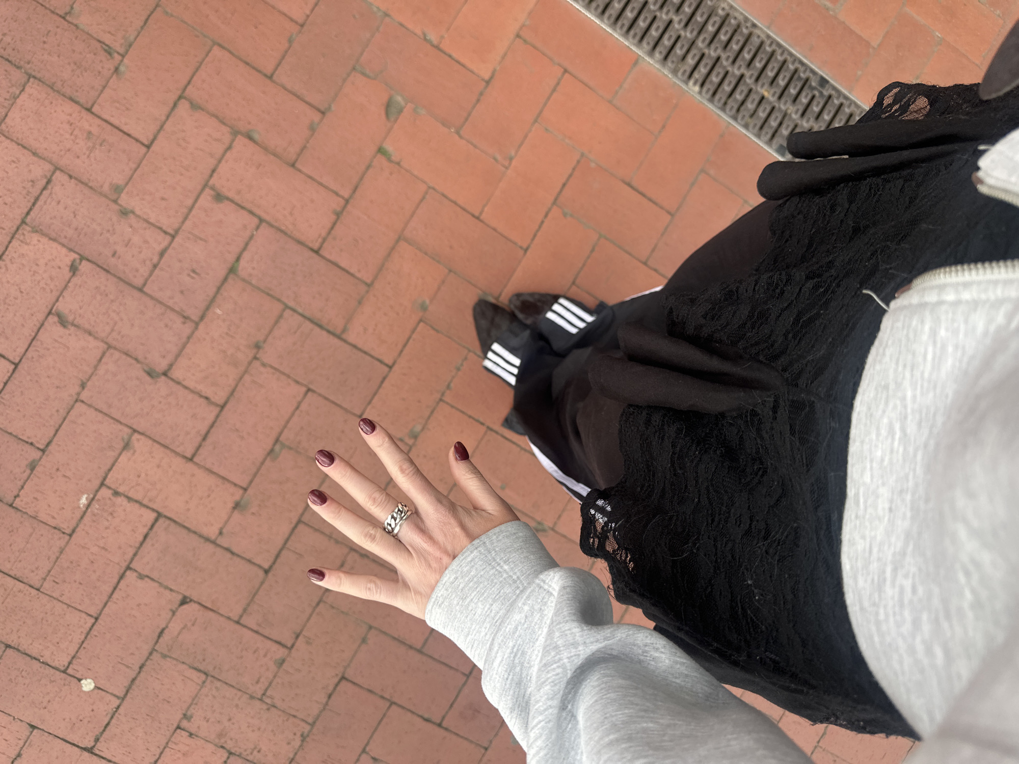 Person observed near decorative tourist trinkets in Tunbridge Wells