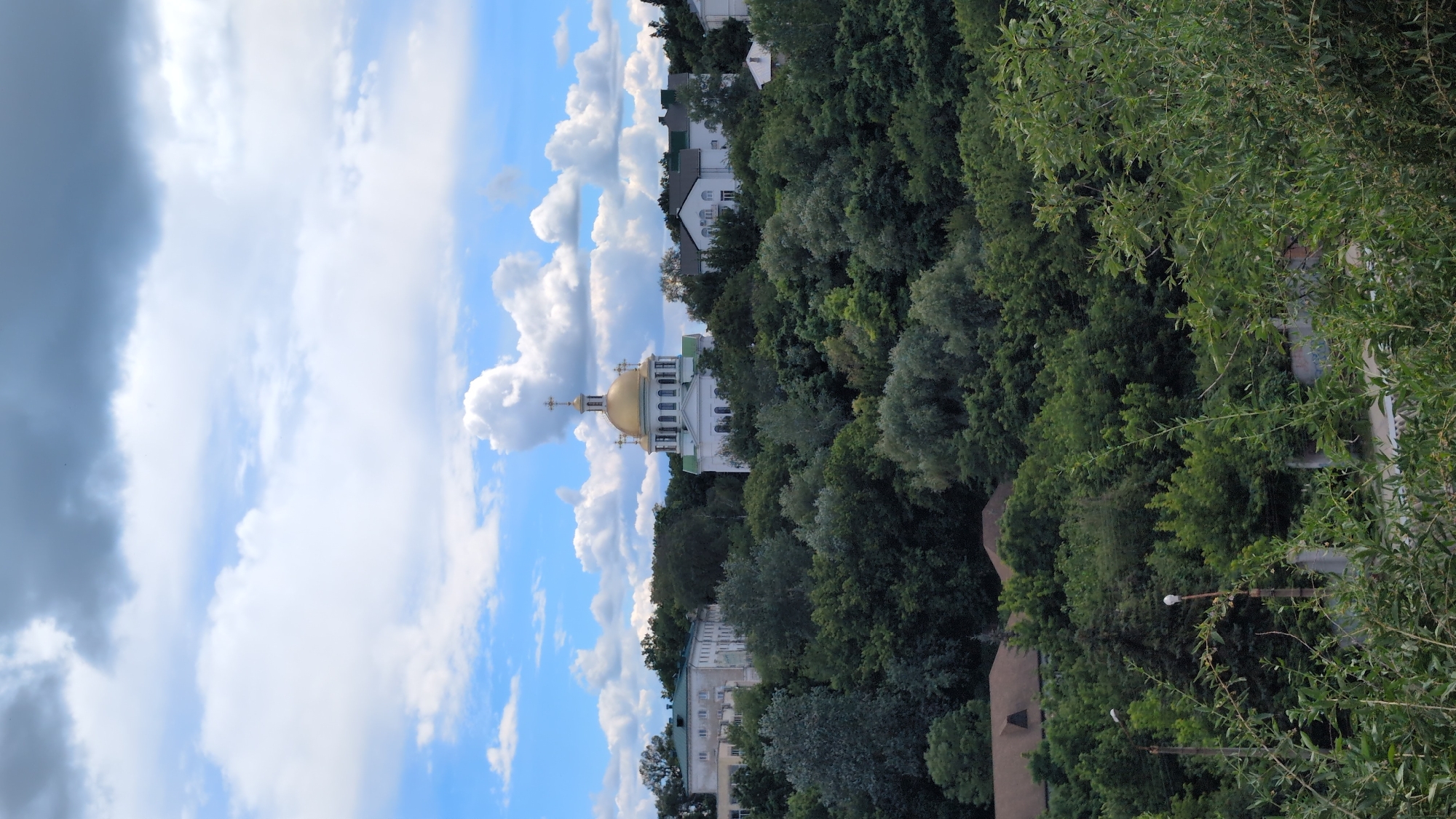 Summer afternoon around Poltava's churches, skyline, and streets
