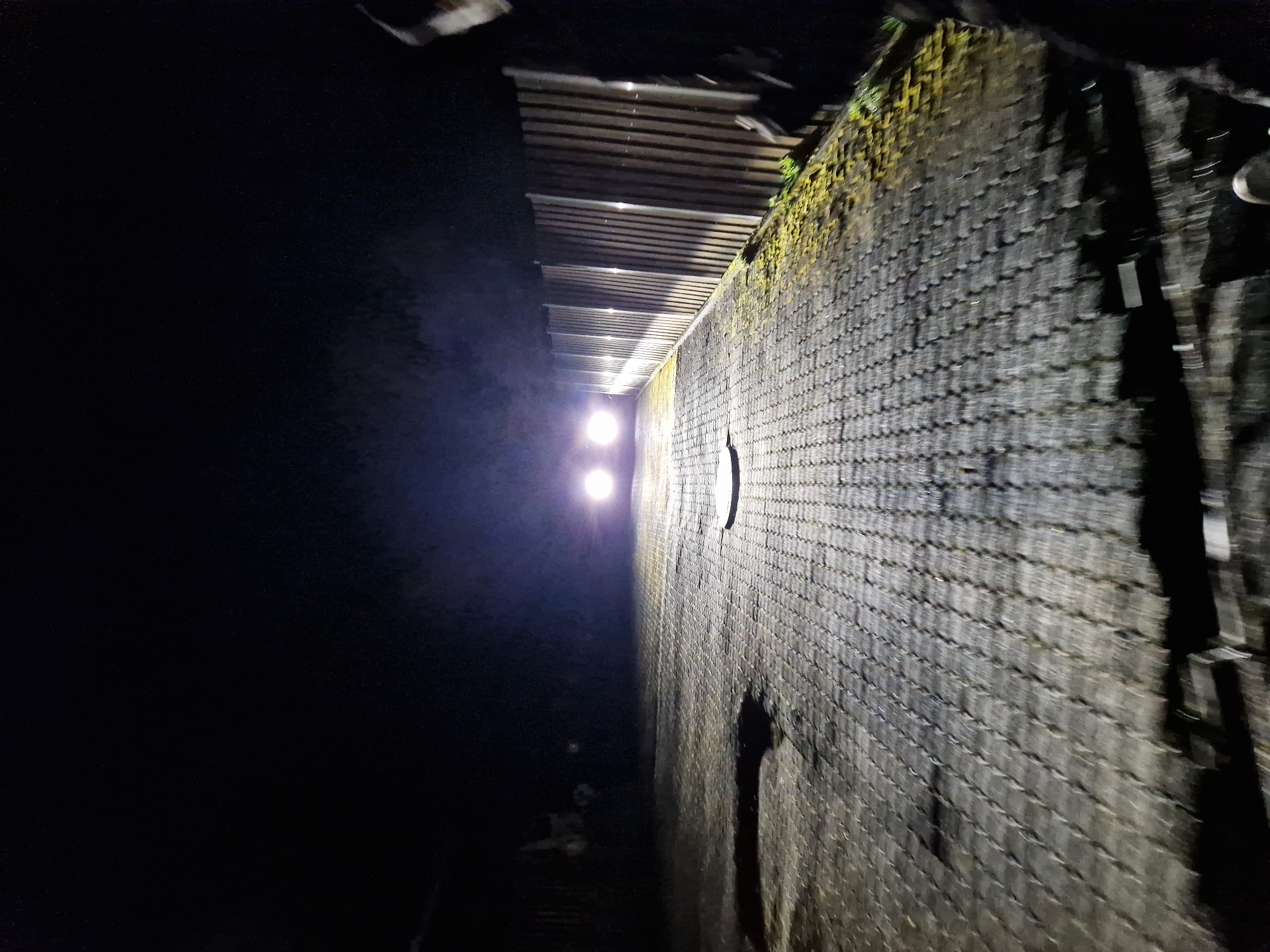 Early morning coffee and weathered walkway documented in Leidersbach