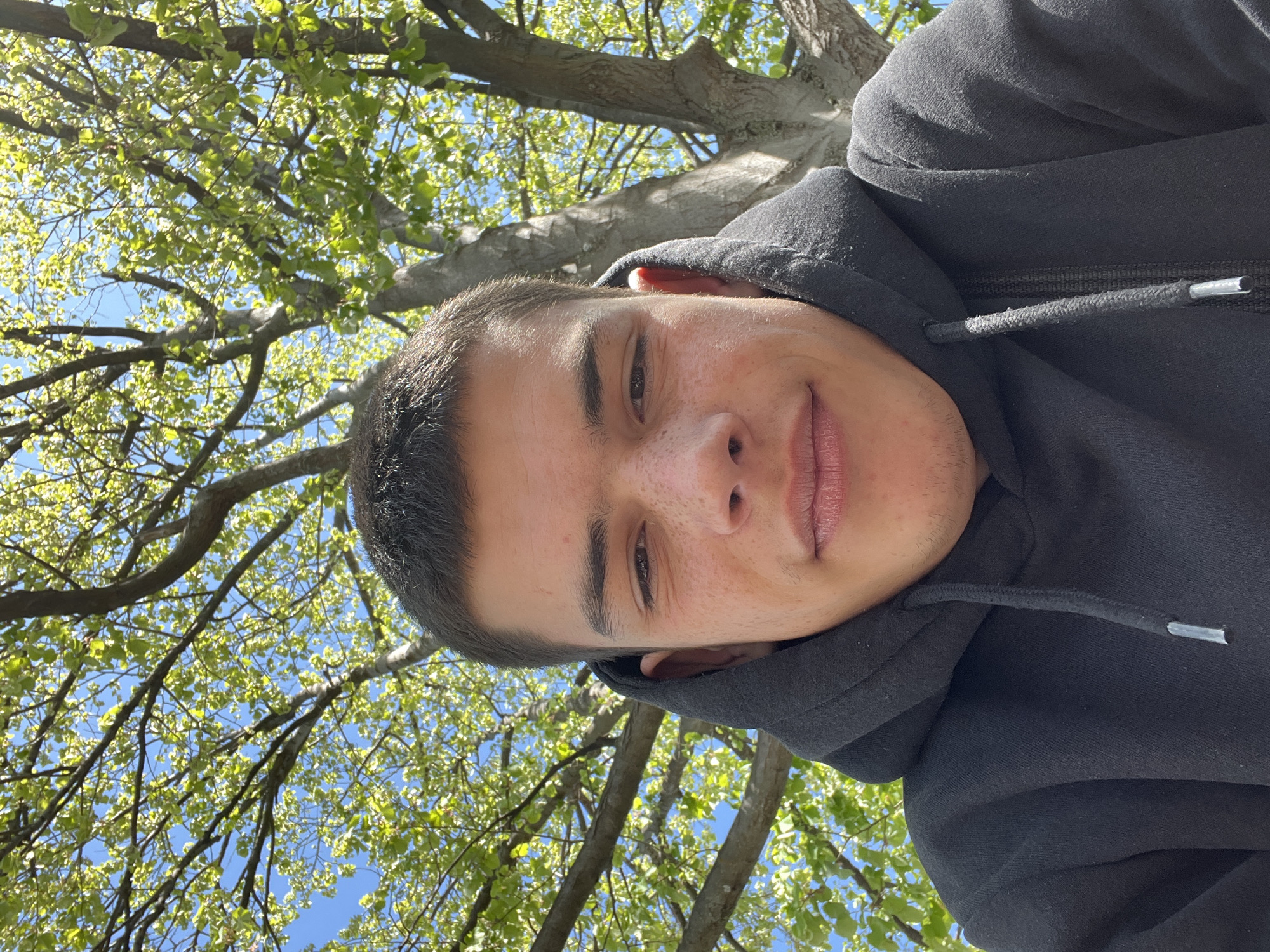 Young man documents morning walk through Sopot, Bulgaria streets