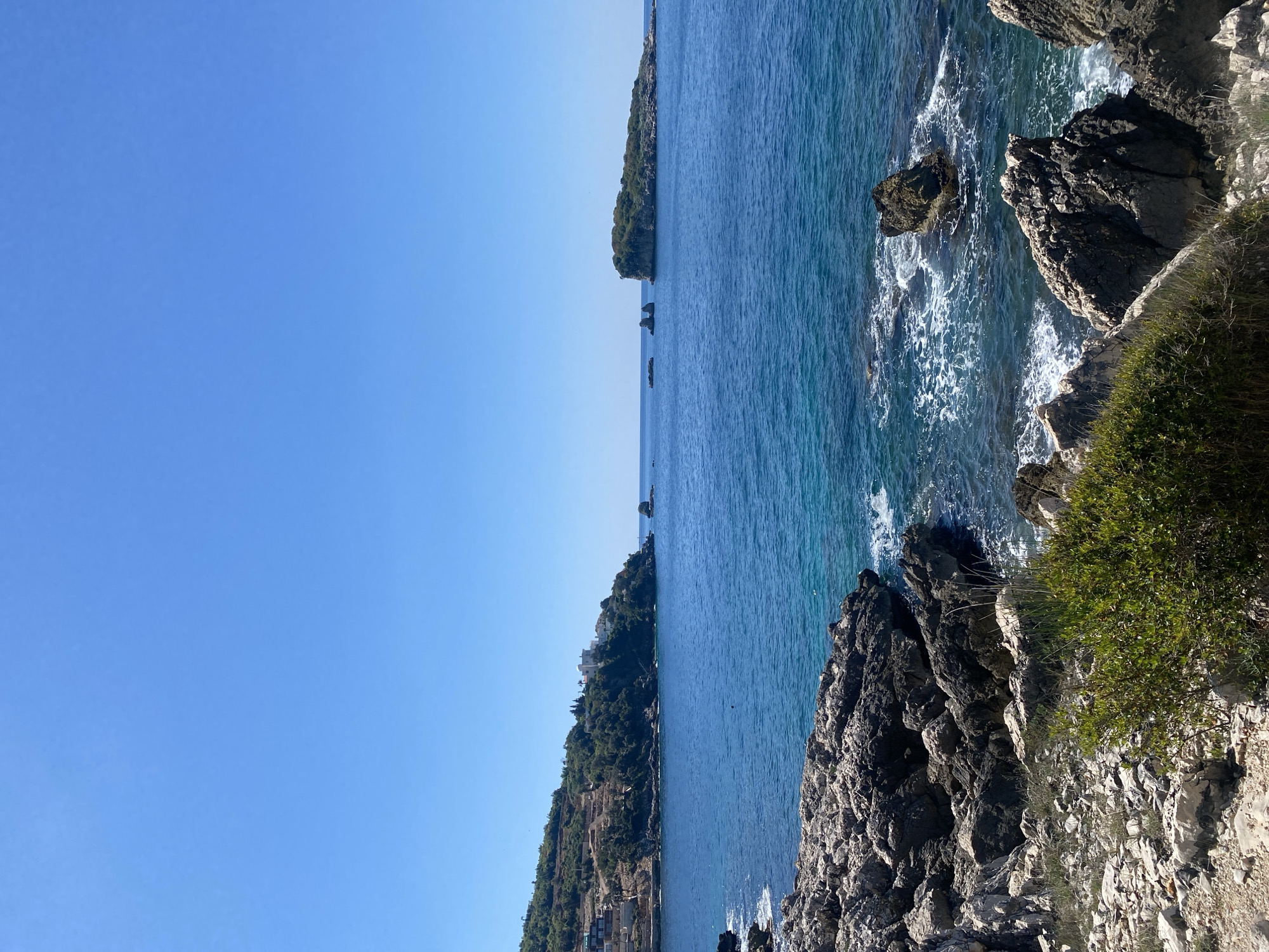 Clear morning skies observed over Montenegro coastline near Kunje