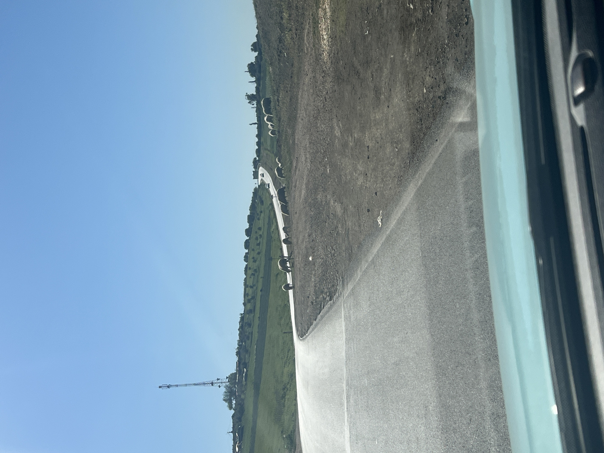 Vehicle journey documented through rural Moroccan countryside near Mrhassiyine