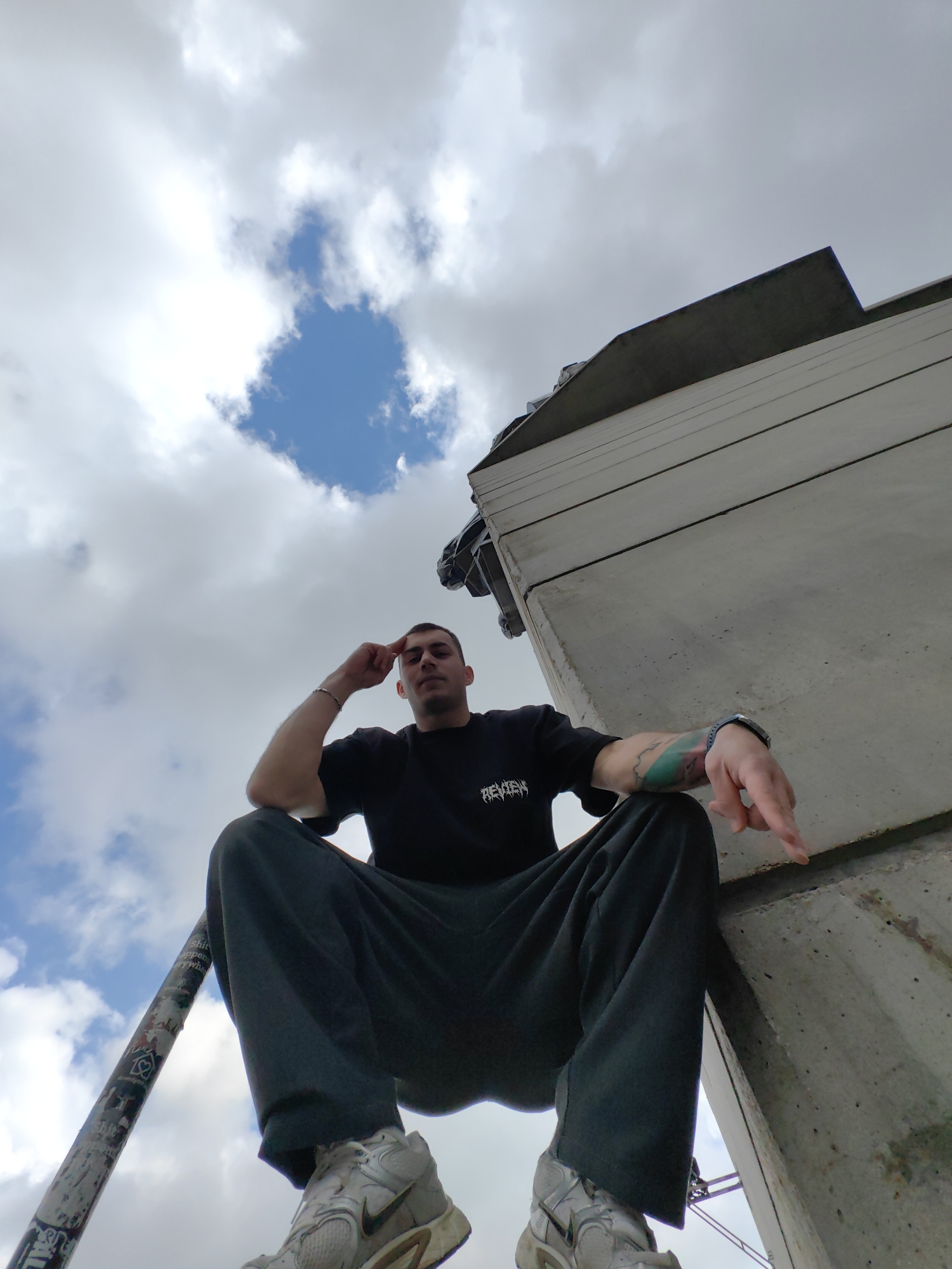 Morning workout session recorded on concrete structures in Shumen