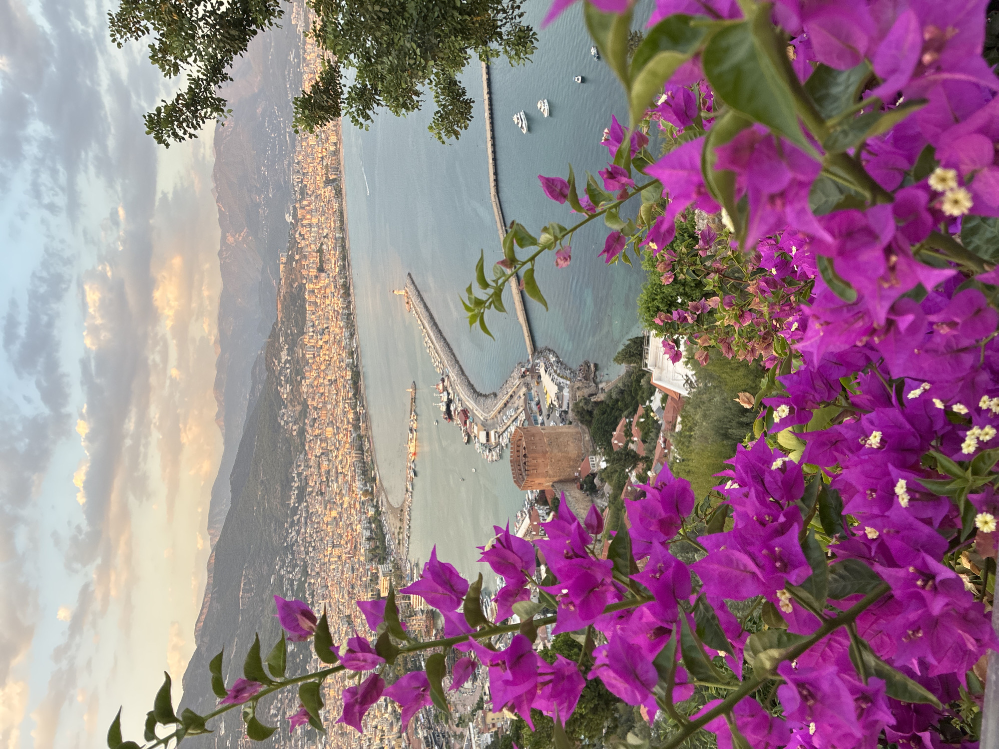 Alanya at golden hour, coast to castle