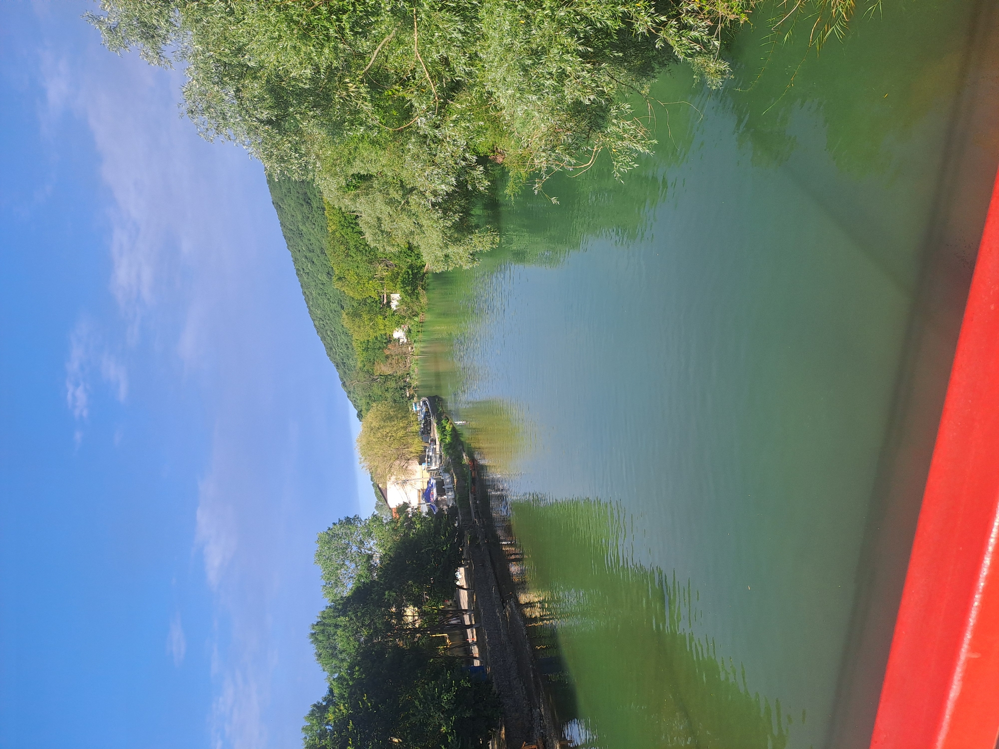 Dzhubga Aquapark and riverside, with construction equipment nearby