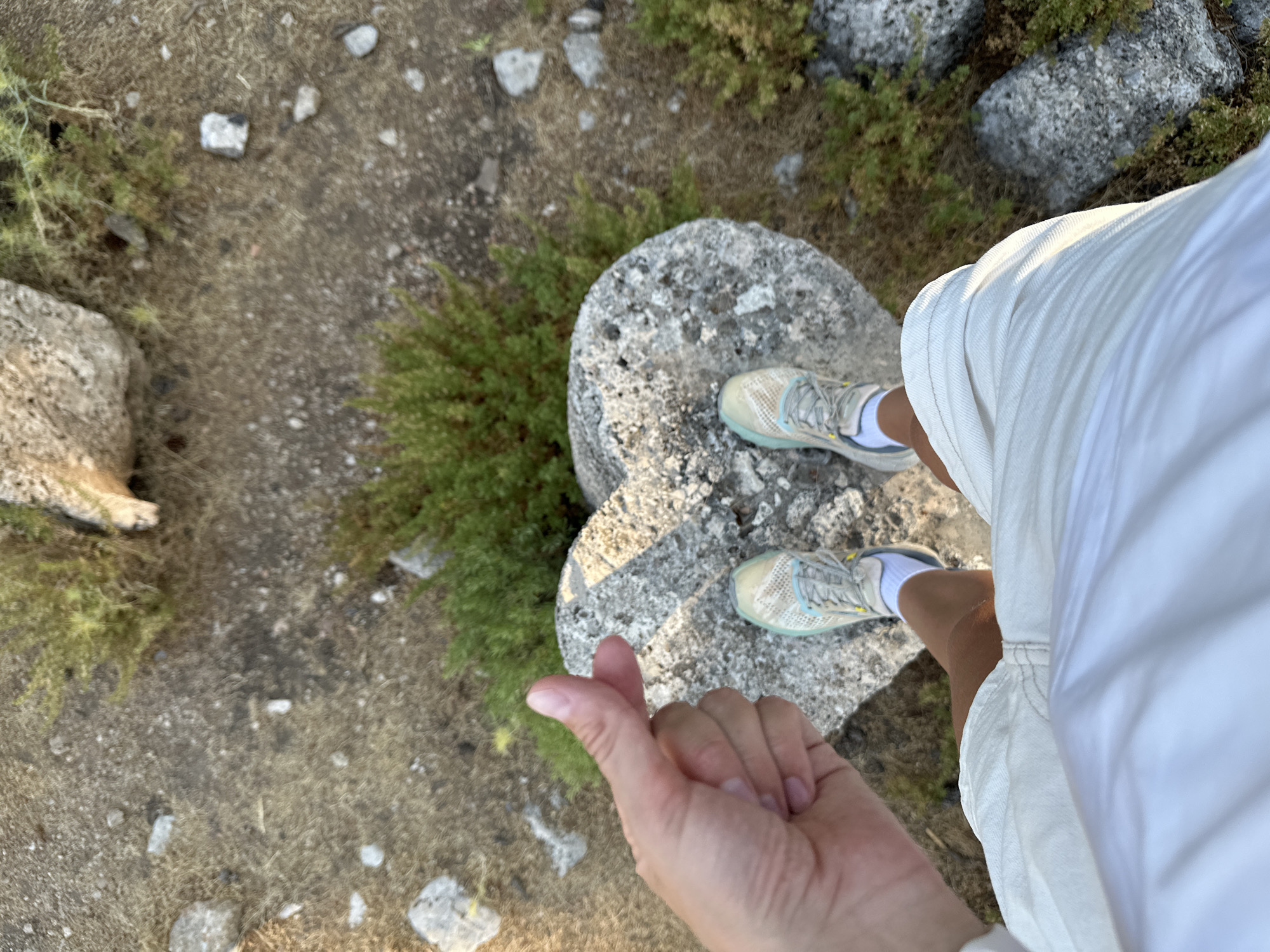 Overhead view of a heart-shaped rock in Seydikemer, Turkey