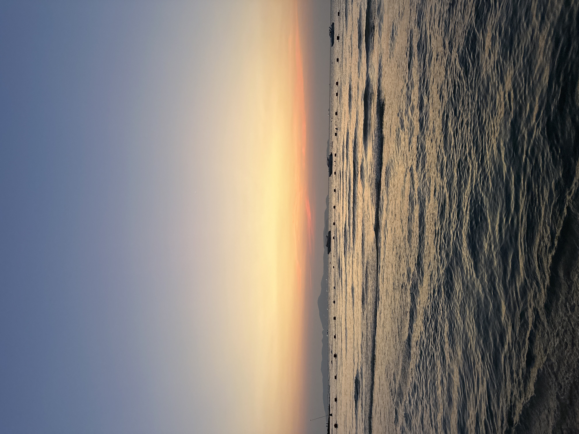 Sunset observed over ocean in Pattaya City, Thailand