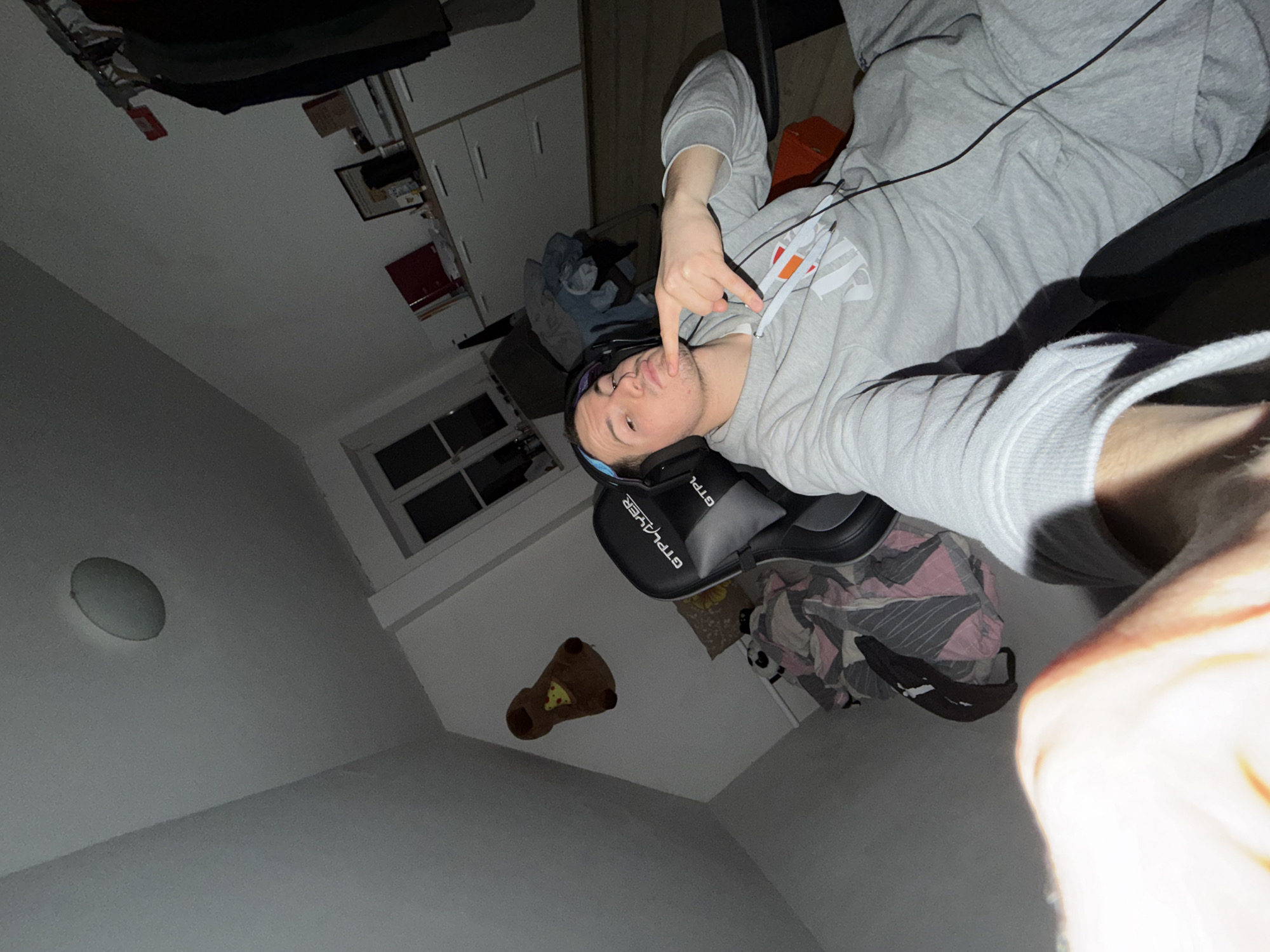 Young man takes casual selfie in Benningen, Germany