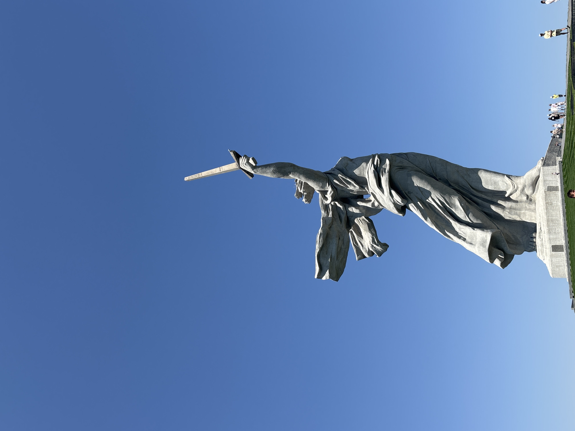 Two angles on Volgograd's Motherland Calls monument