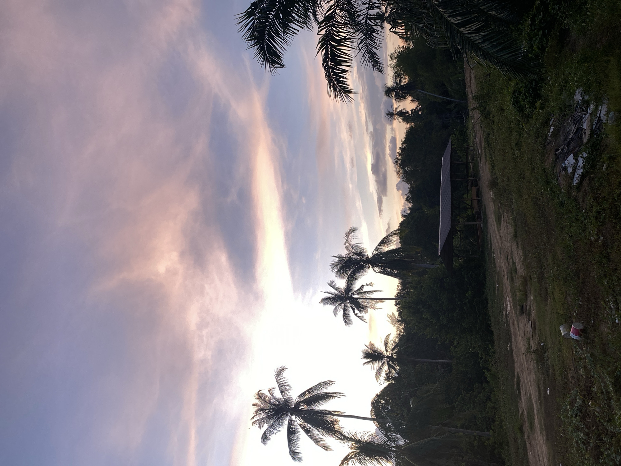 Tropical sunset documented in Seuneubok Teungoh, Indonesia