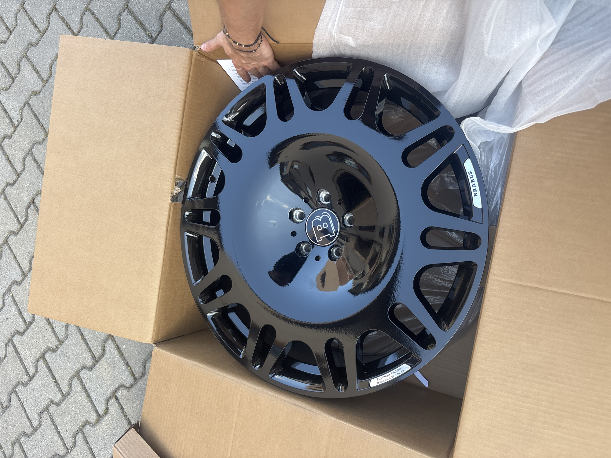 Luxury Brabus wheels unboxed in Plovdiv garage