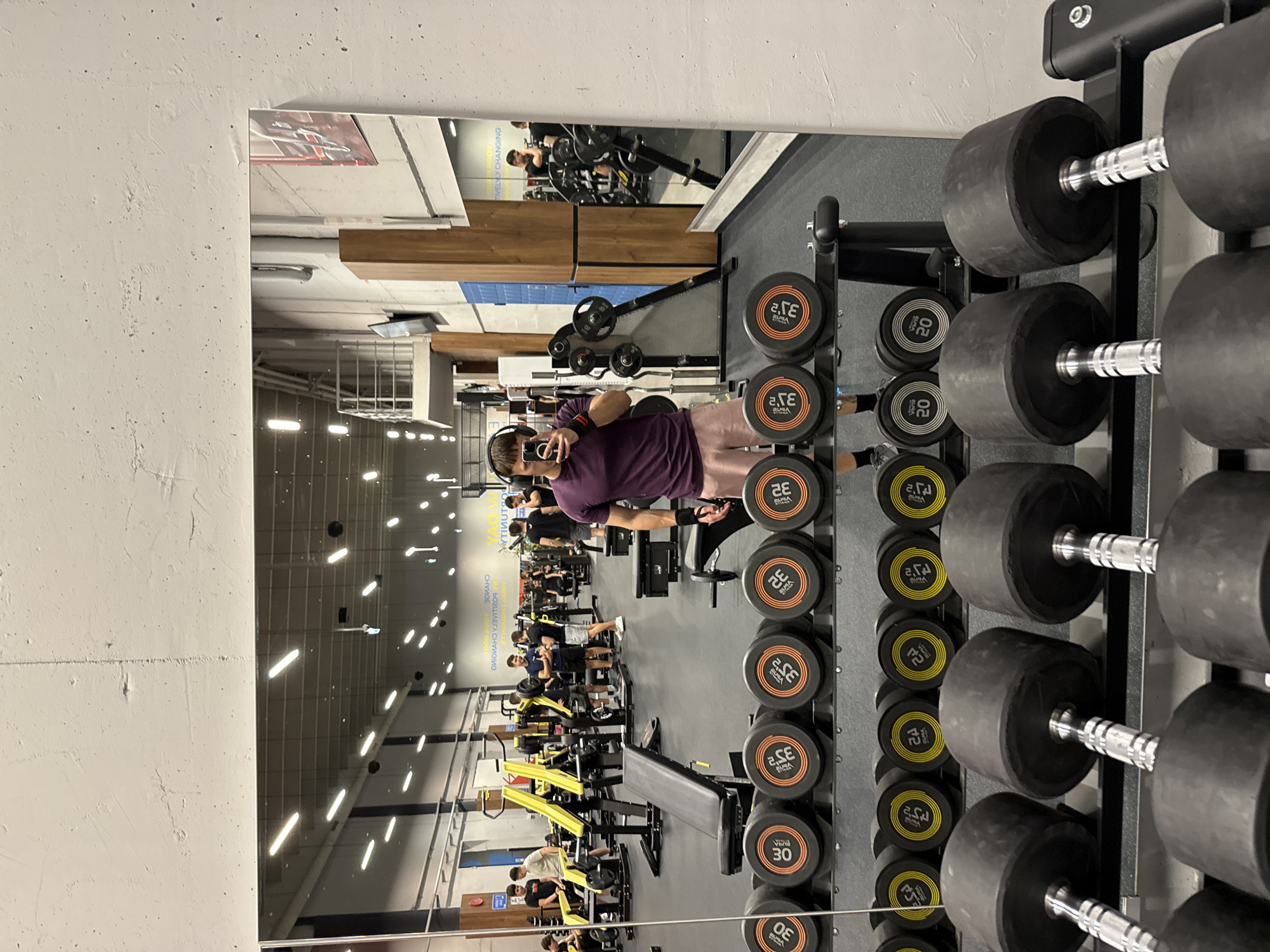 Evening workout session documented at Sofia gym