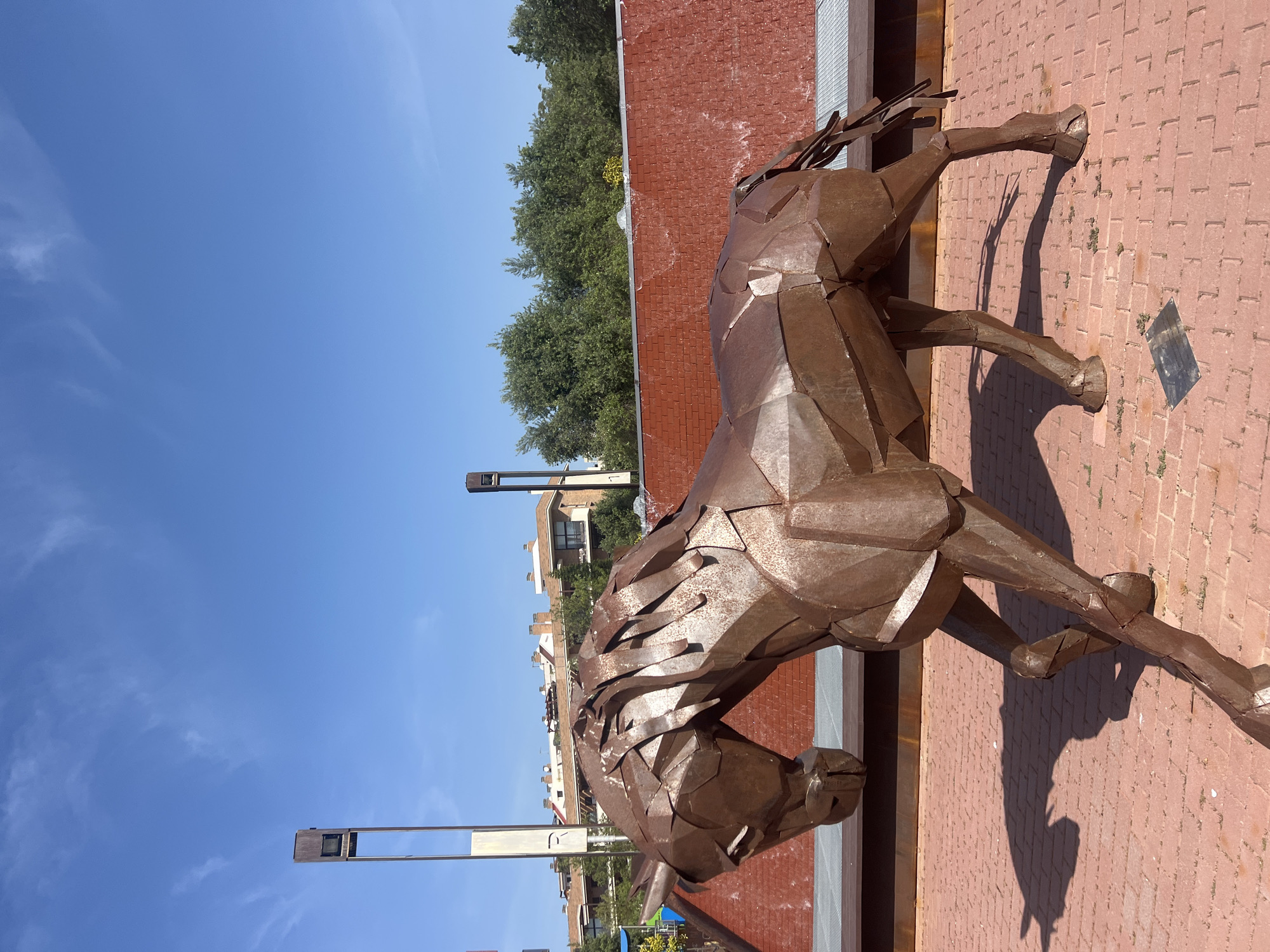 Metal horse sculpture spotted in Salou, Spain