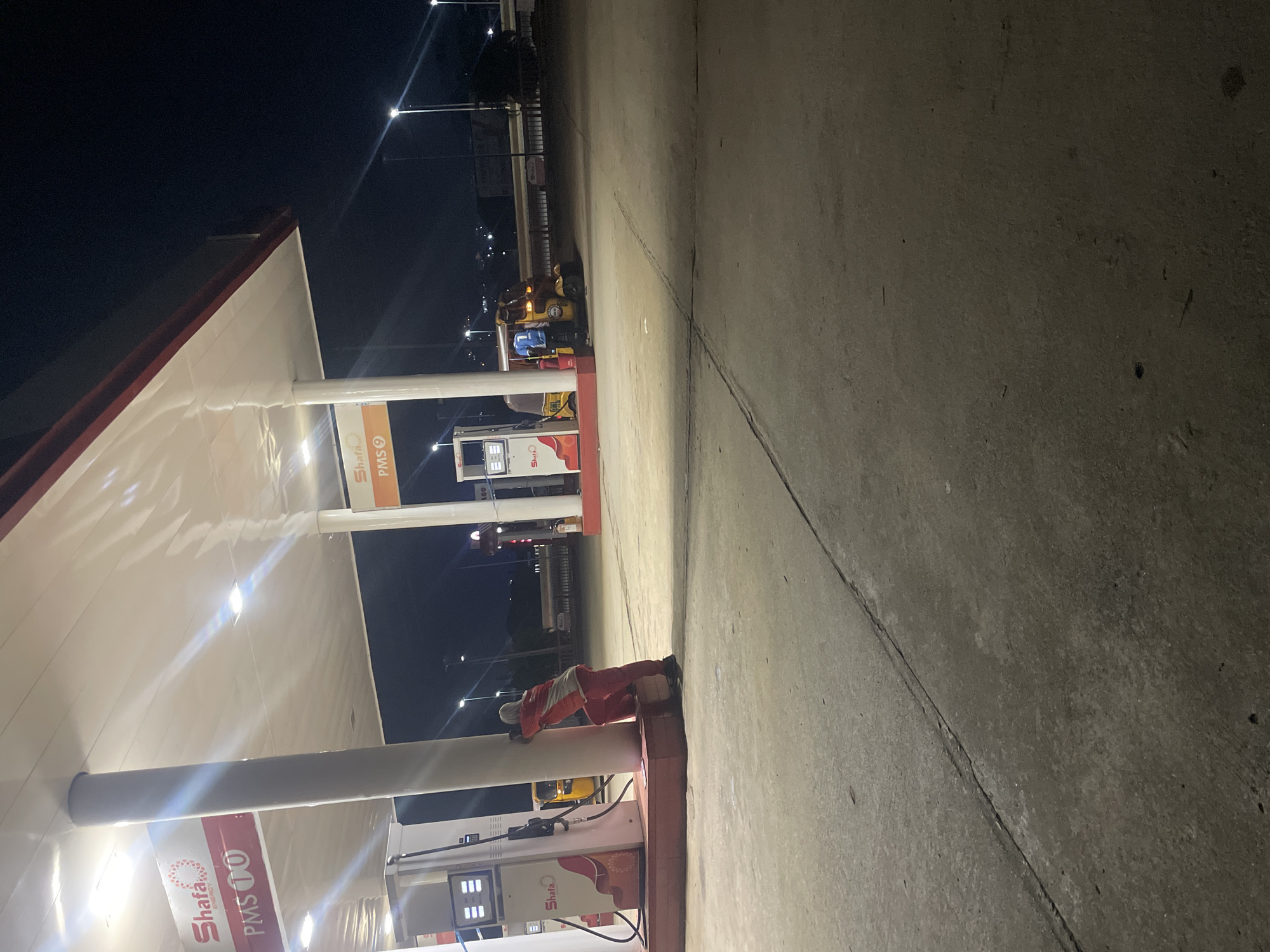 Late-night fueling at a Shafa Energy station in Abuja