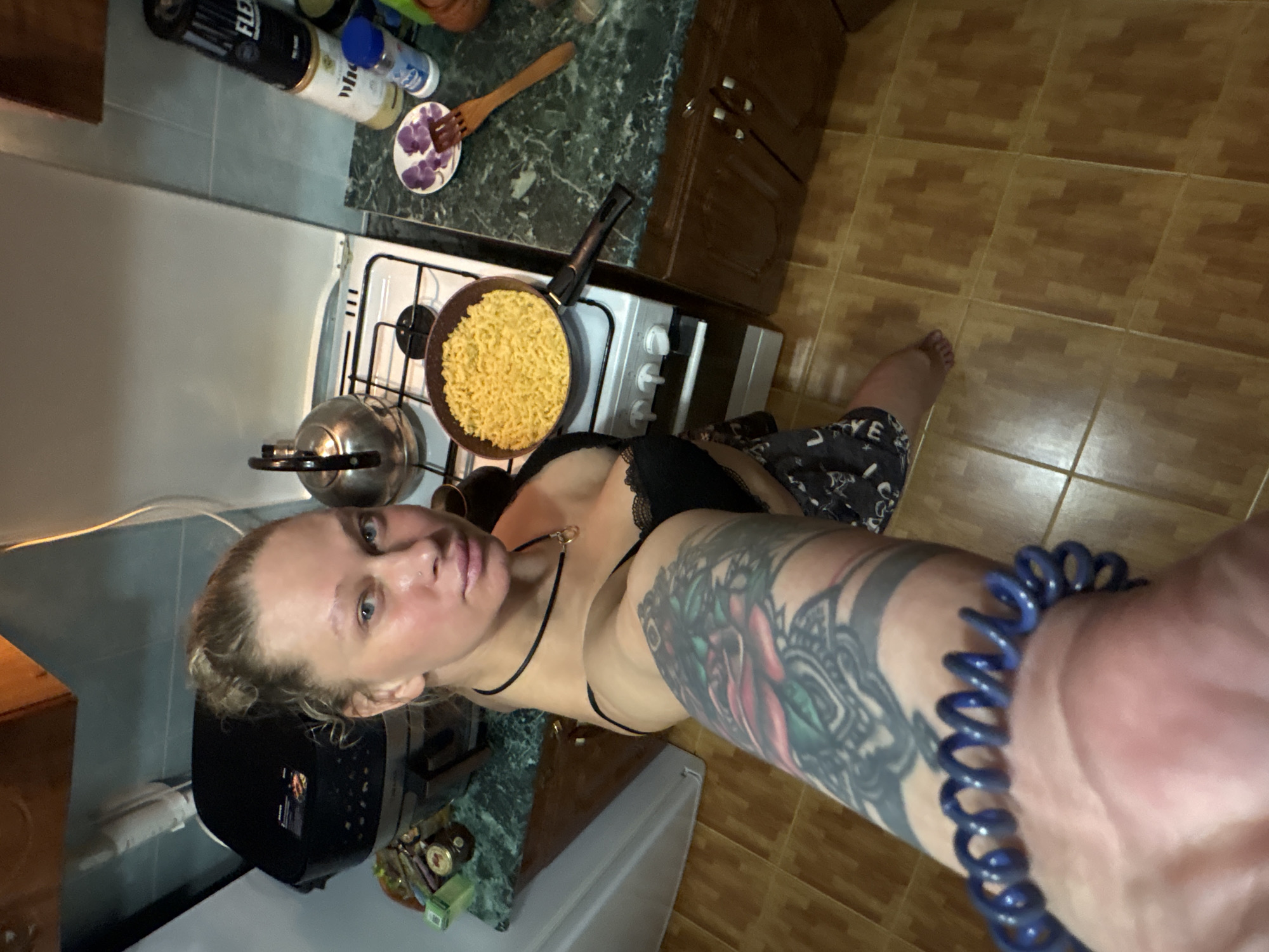 Woman documents evening routine at home in Perm