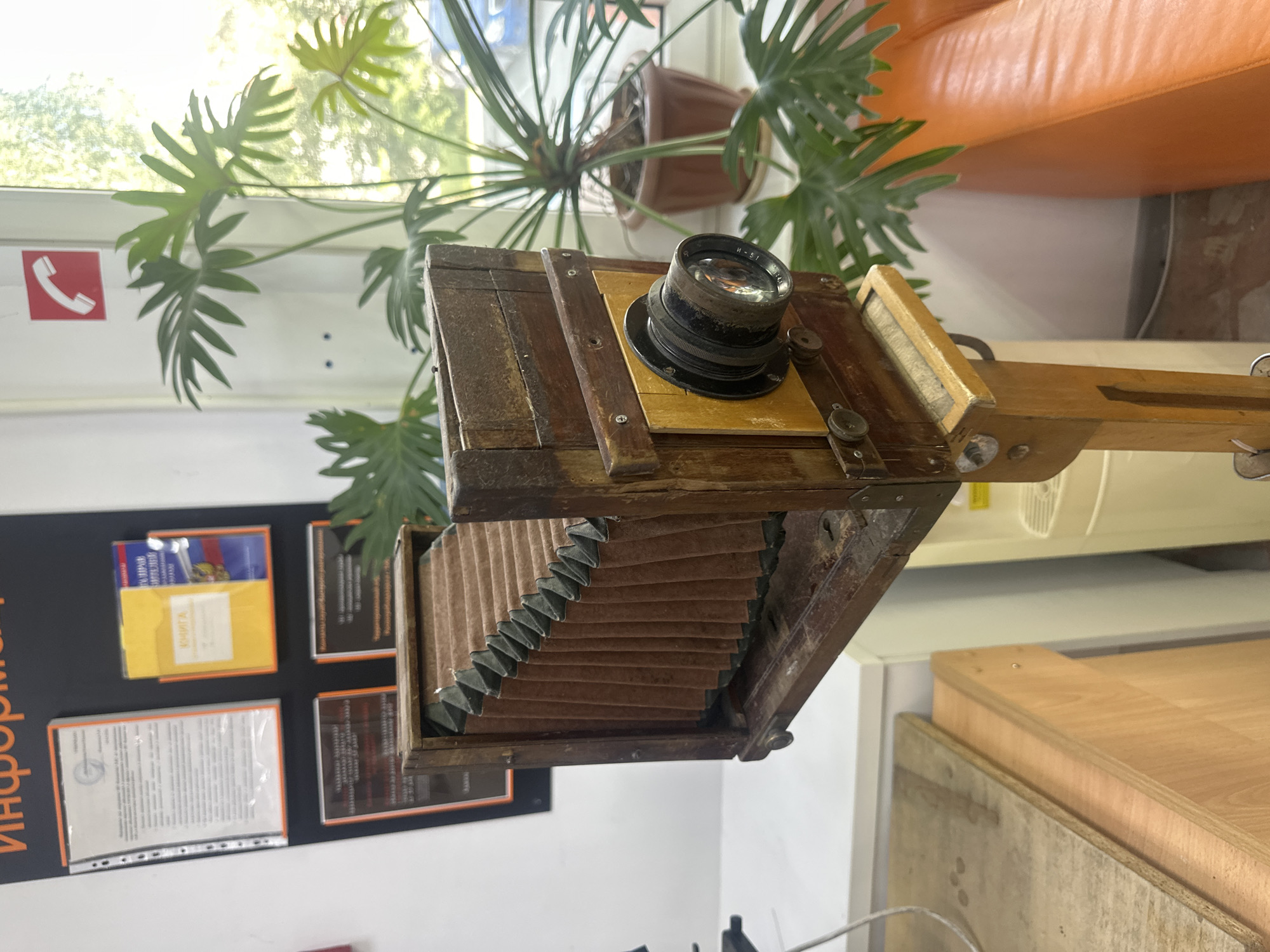 Vintage camera collection on display at Tobolsk museum