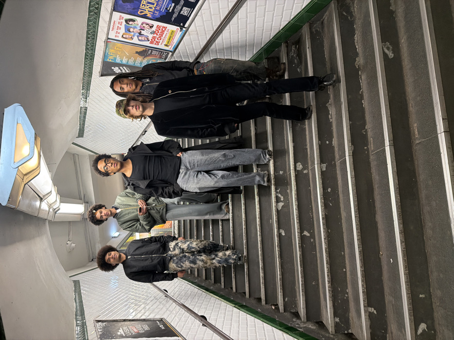 Young people gather at Paris Anvers Metro station