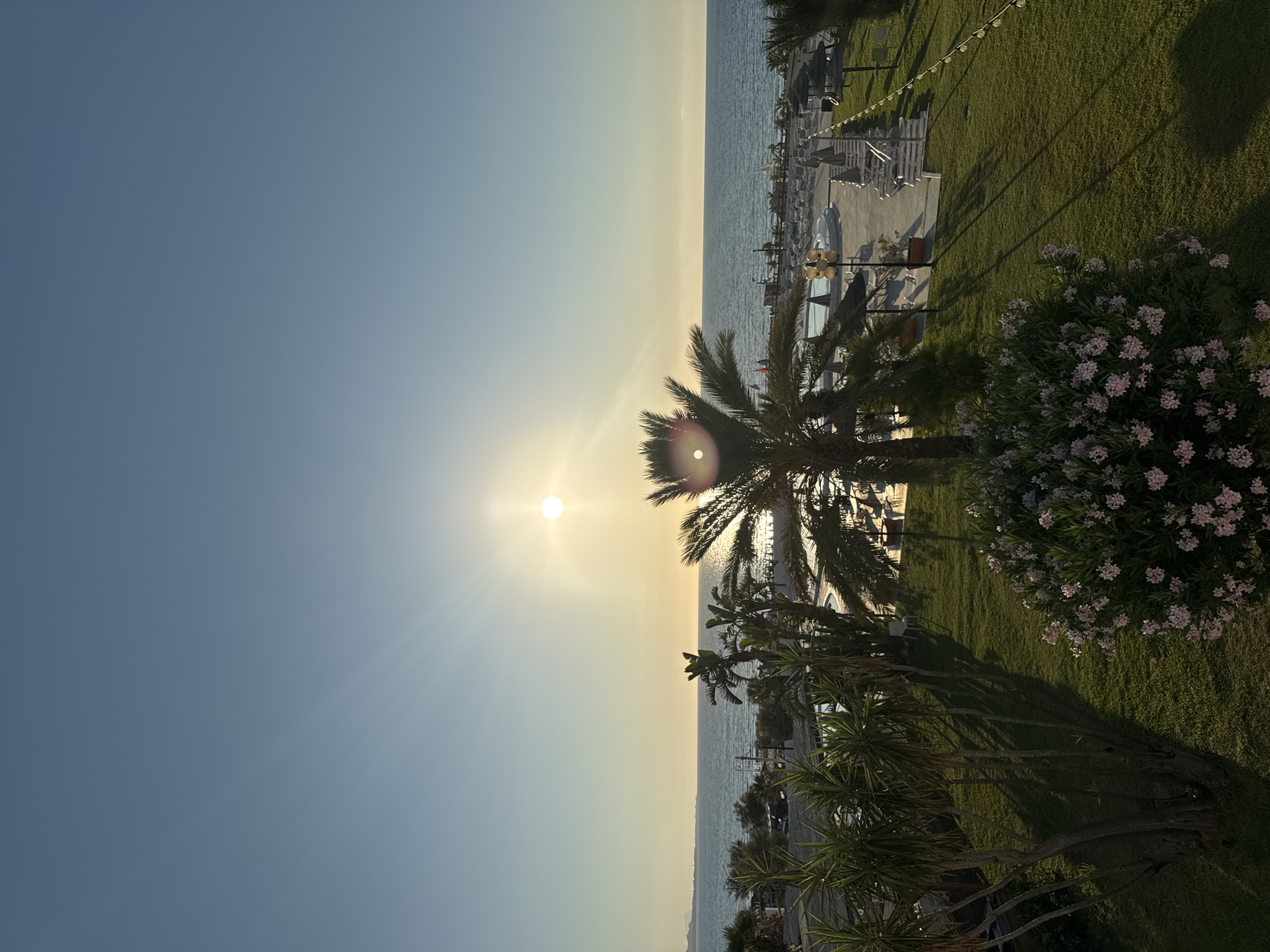 Sunny resort afternoon on the Sicilian coast near Palermo