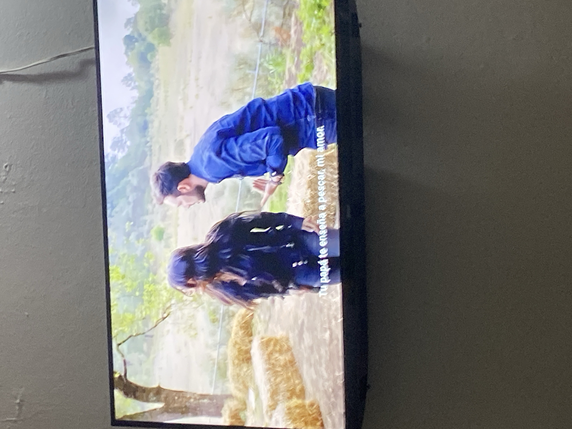 TV drama watching session with scattered household snapshots