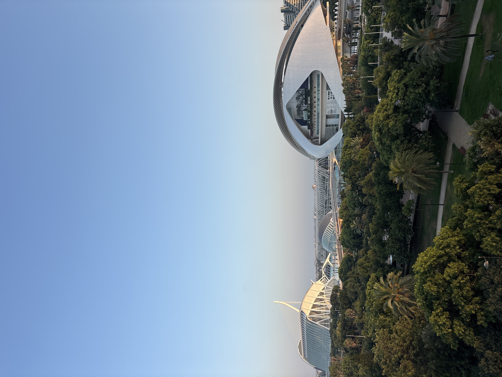 City of Arts and Sciences on a clear summer evening