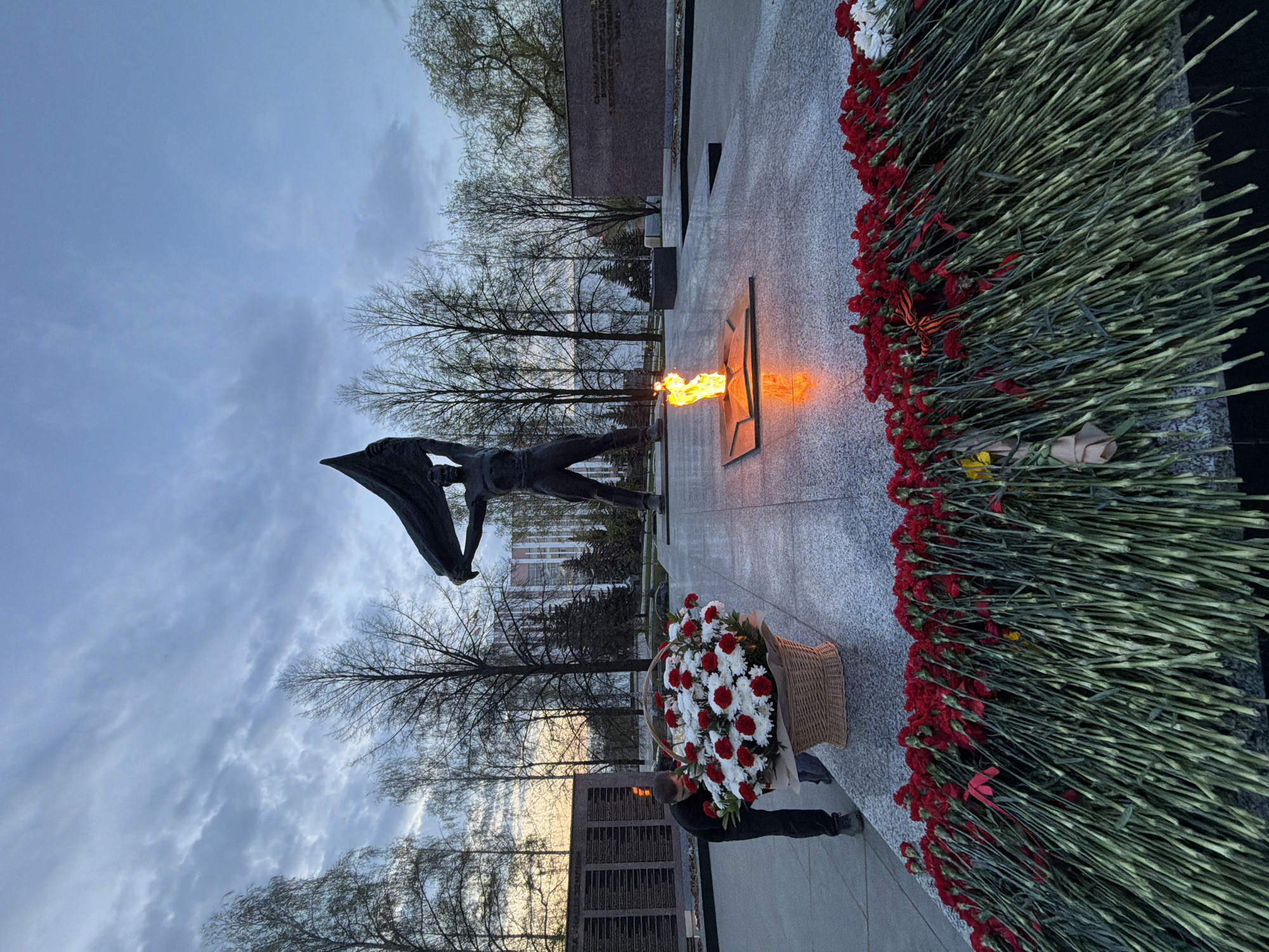 Memorial monuments documented in Izhevsk, Russia with eternal flame