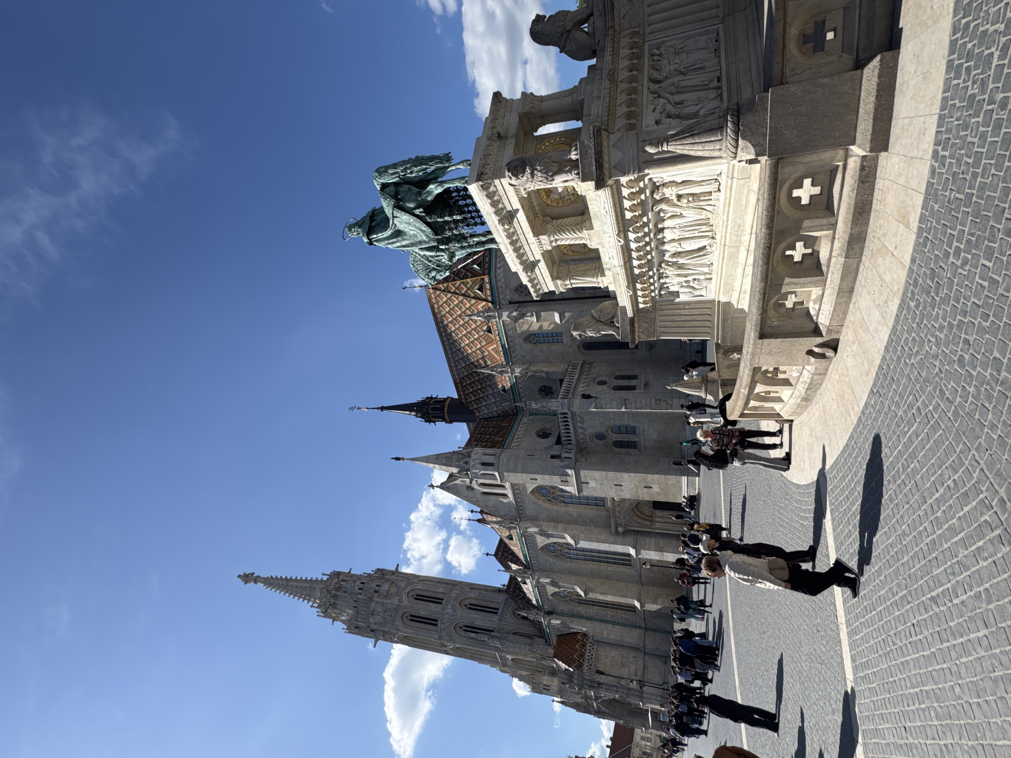 Tourist photographs captured at Budapest's Castle Hill landmarks