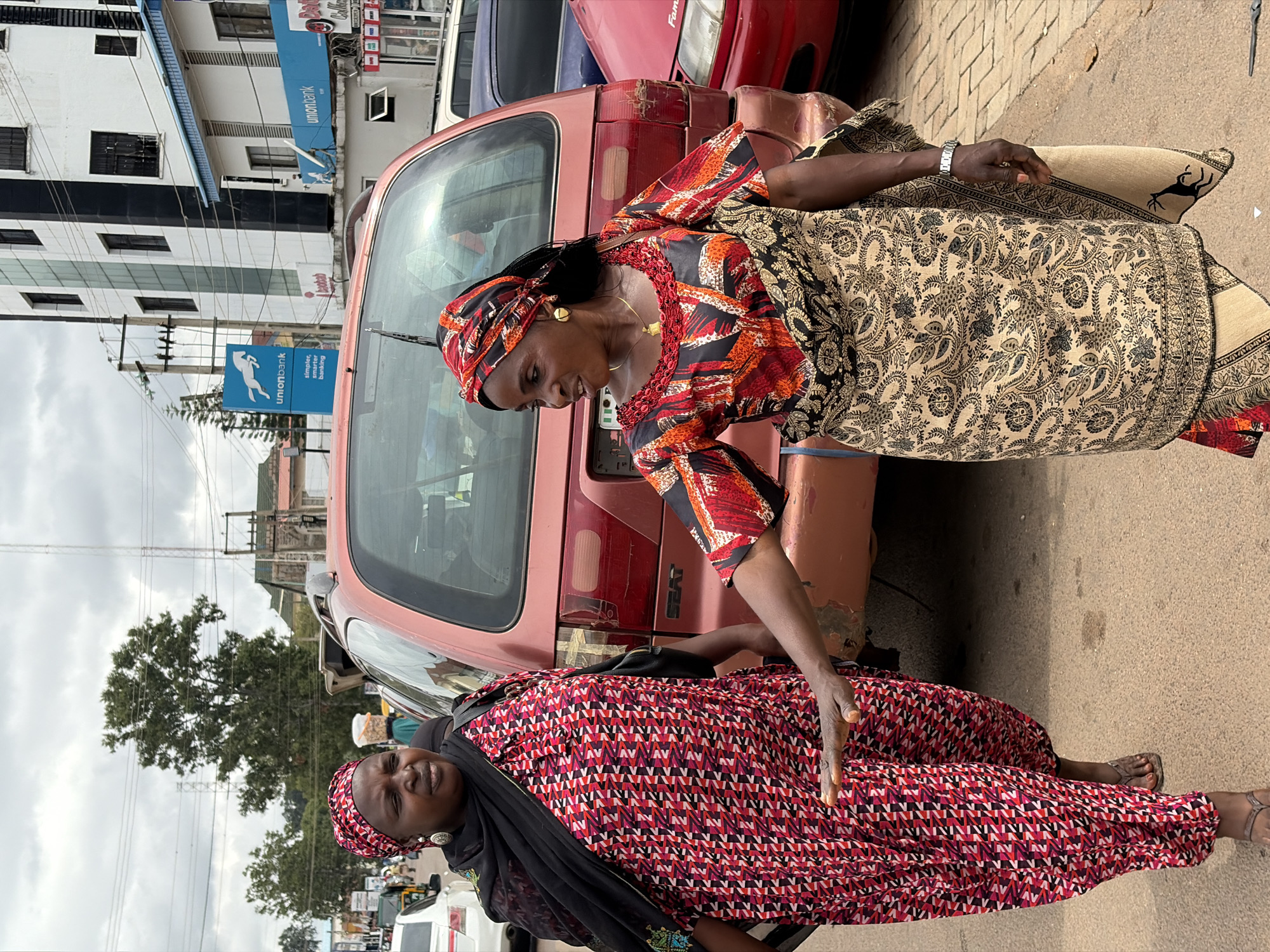 Midday street life and market activity in Jos, Nigeria