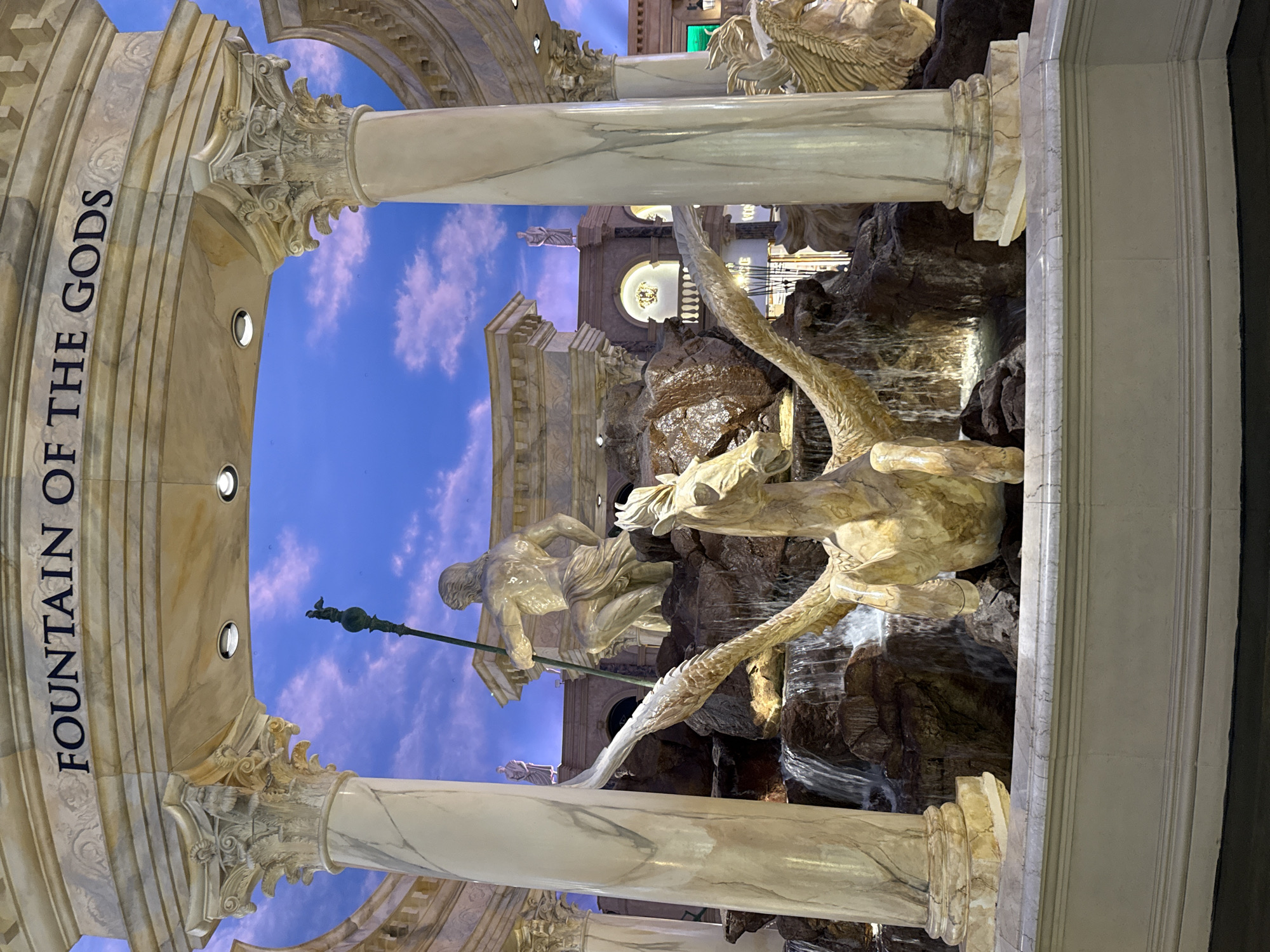 Forum Shops' Fountain of the Gods up close at Caesars Palace