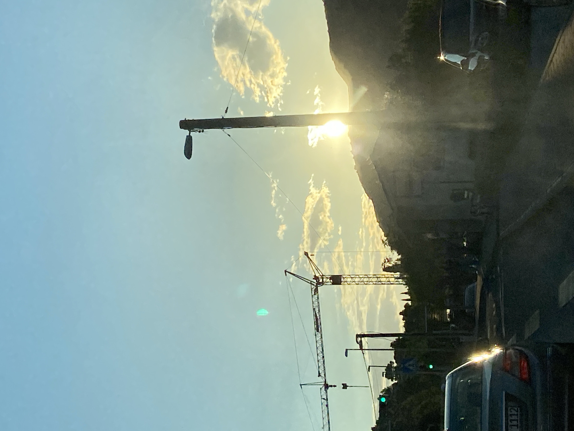 Construction activity visible in Čibača street scene