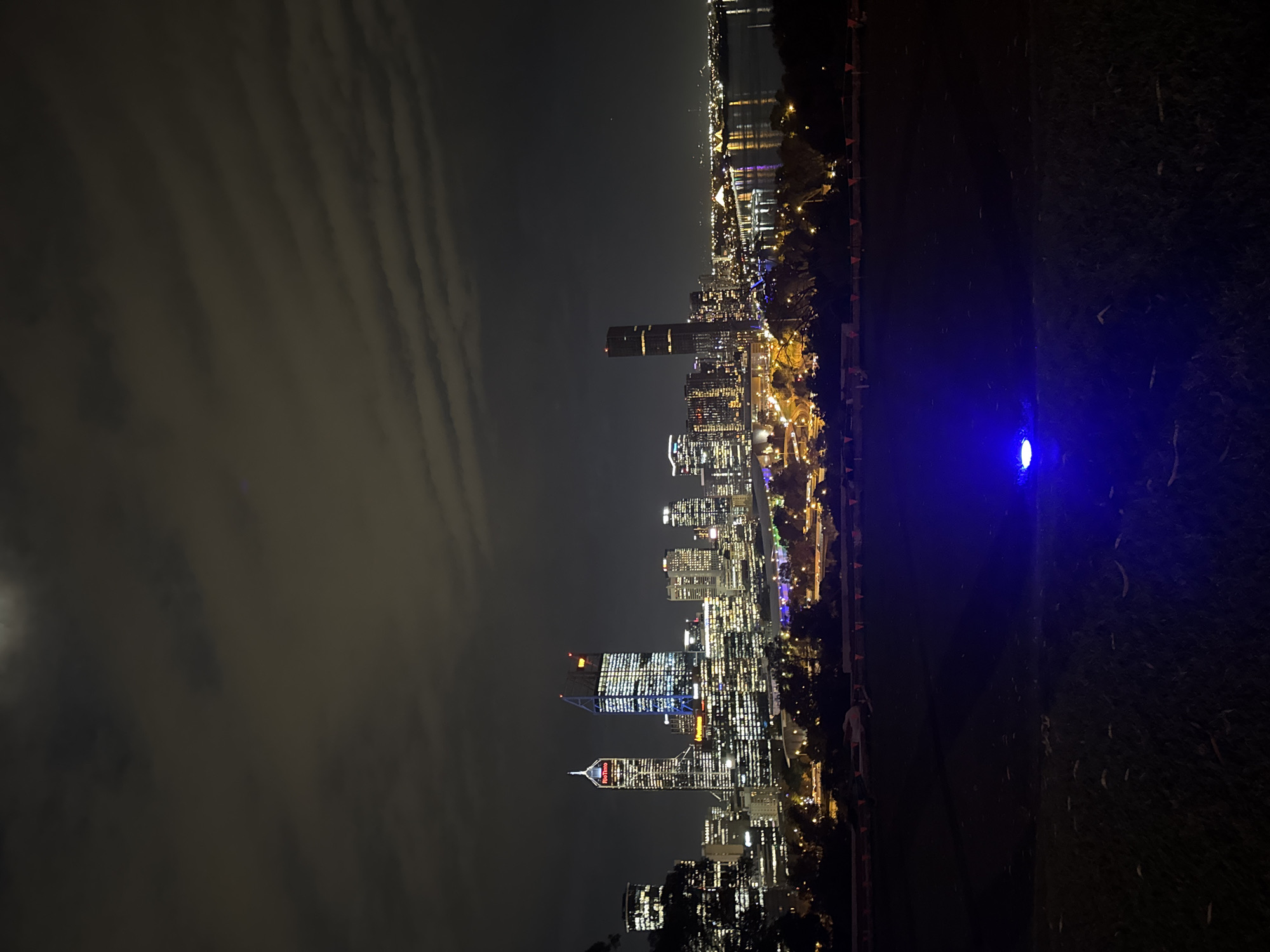 Perth skyline documented from Kings Park during nighttime viewing