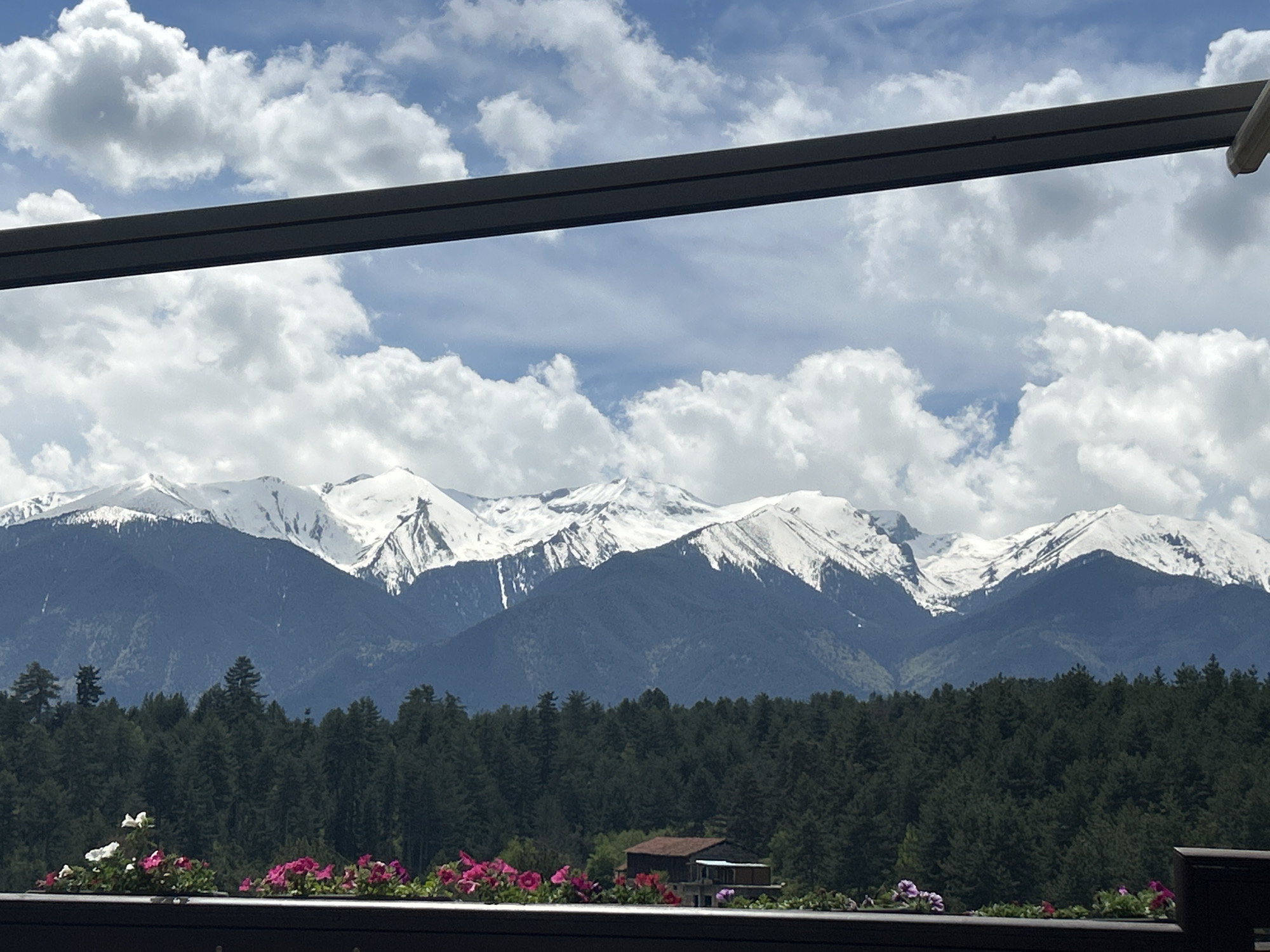 Balcony landscape view captured in Razlog, Bulgaria