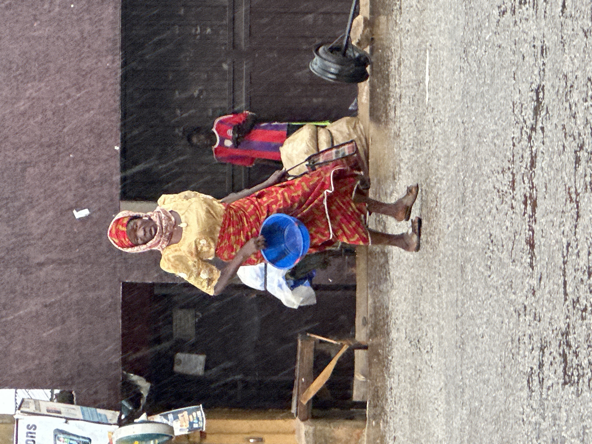 Rainy day street life in Bukuru, Nigeria
