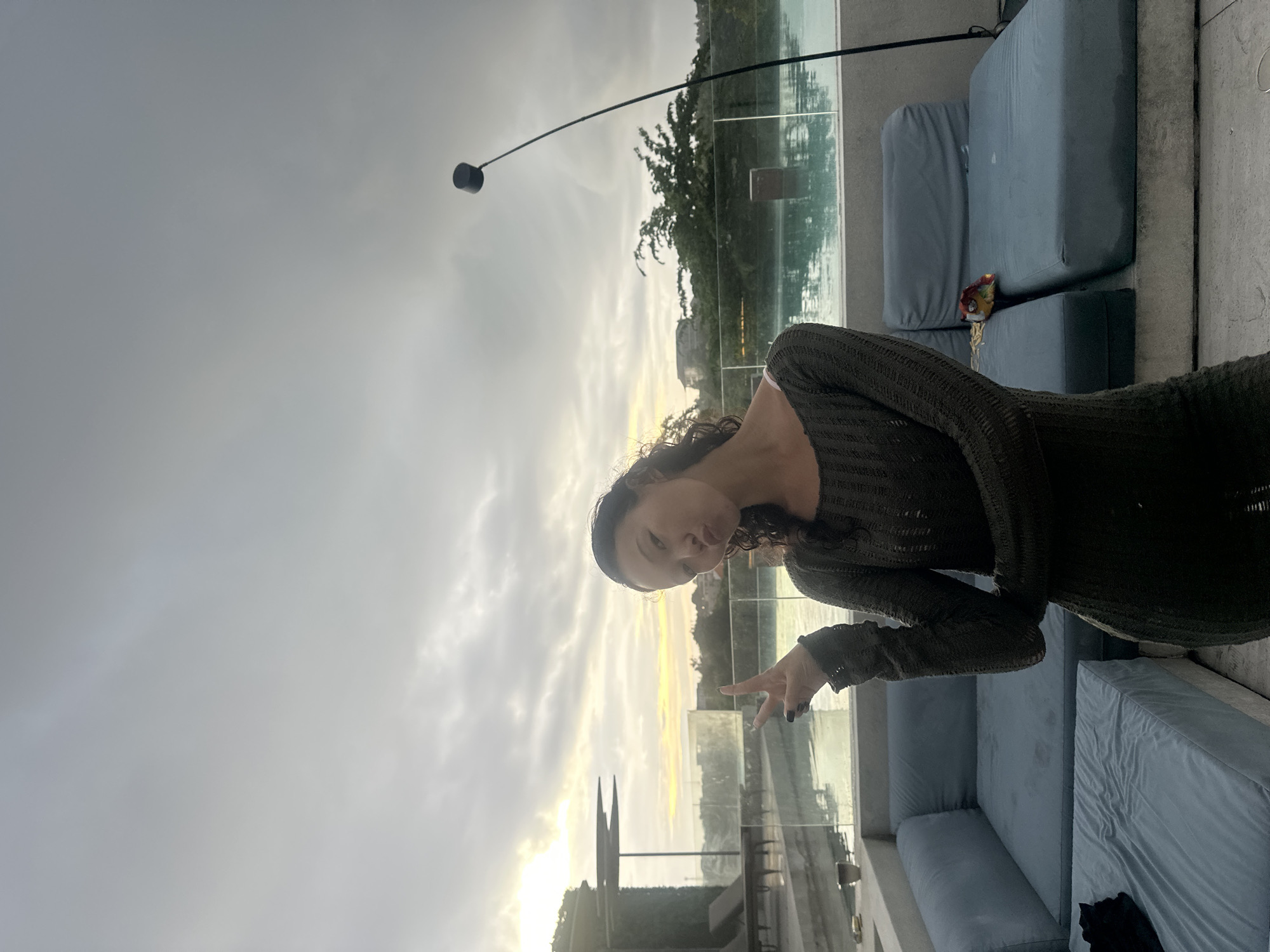 Woman photographed on rooftop terrace in Kuta Selatan, Indonesia