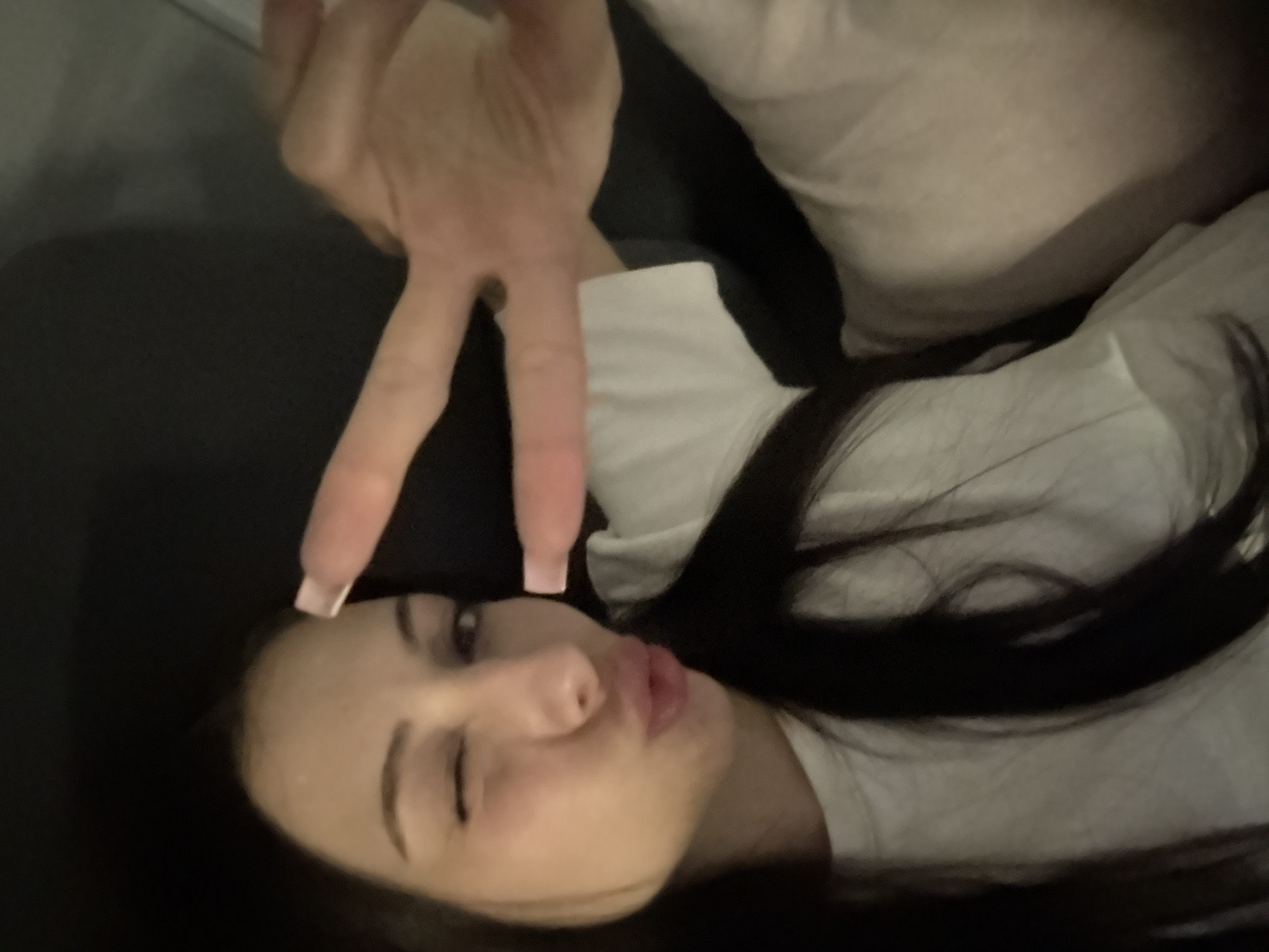 Woman documents casual evening at home in Sofia
