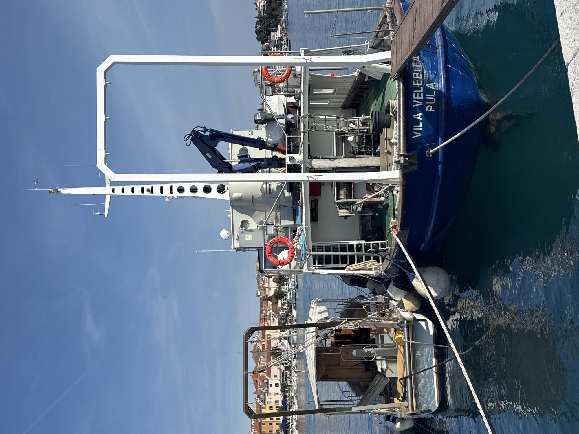 Pirate ship 'Sveta Ana' docked at Rovinj pier