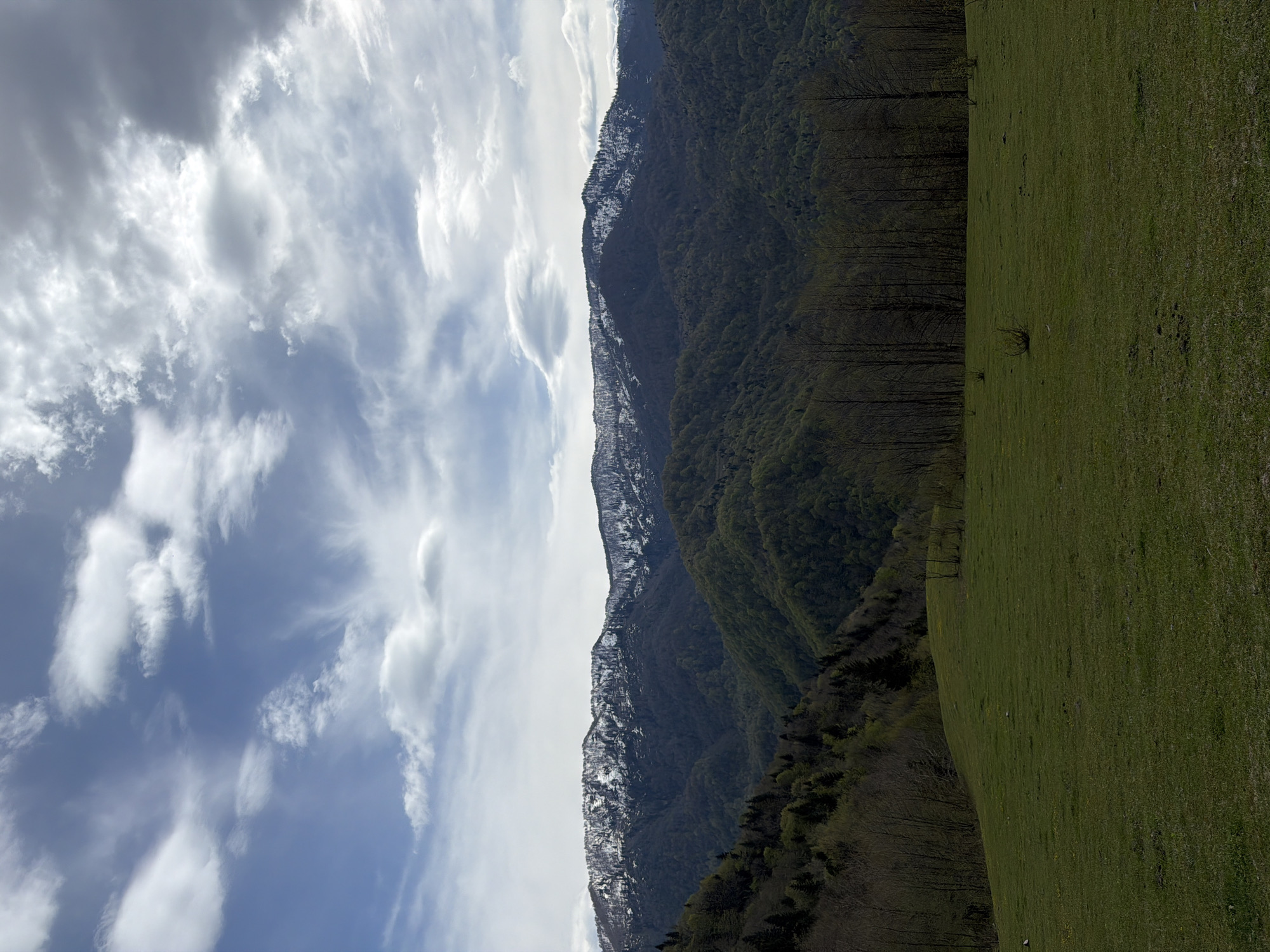 Spring landscape documented in Vakhani, Georgia mountain region