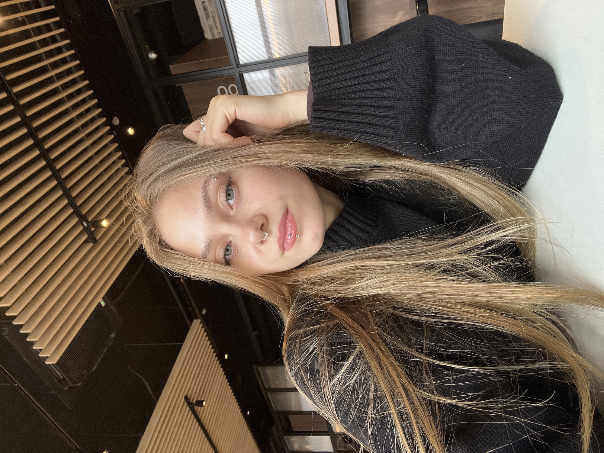 Portrait photo taken of blonde woman in Chaikovsky