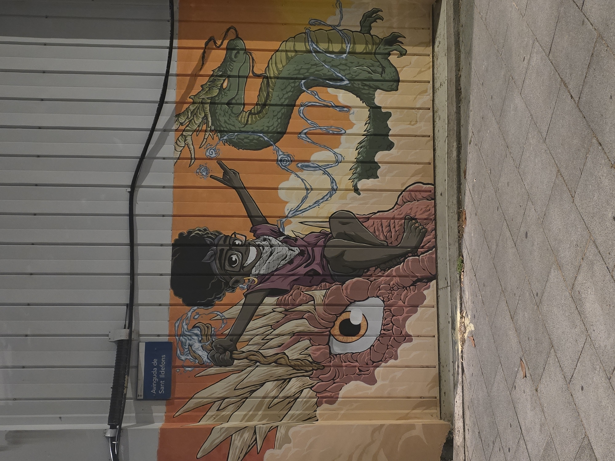 Mural of three youths spotted on Cornellà wall