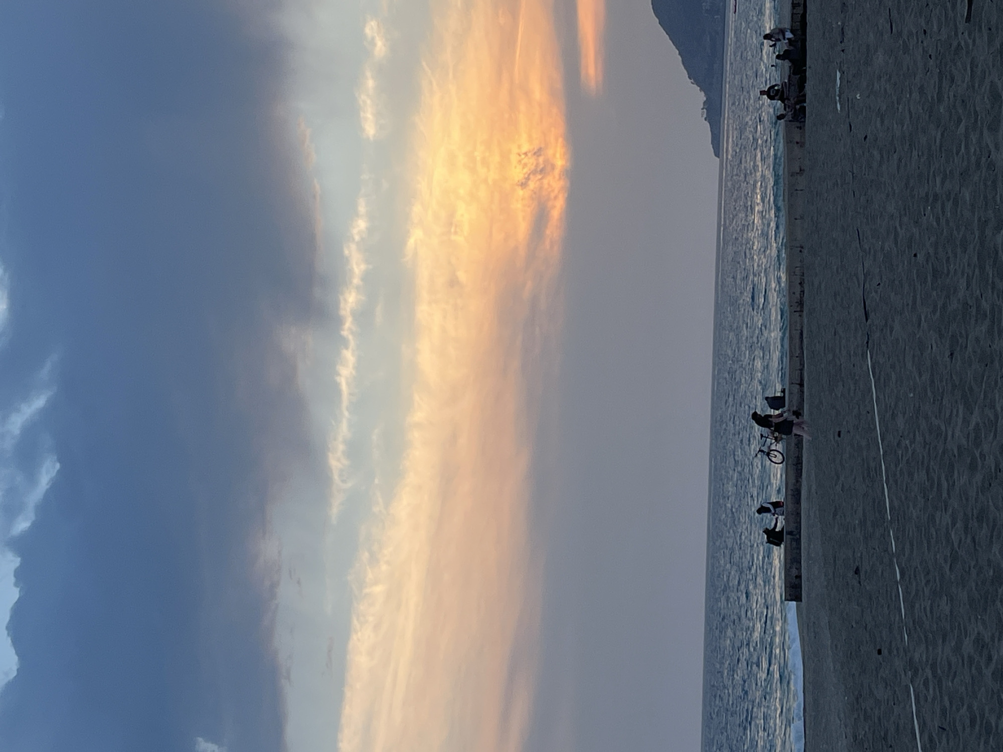 Sunset captured along Alanya's Mediterranean coast by witnesses