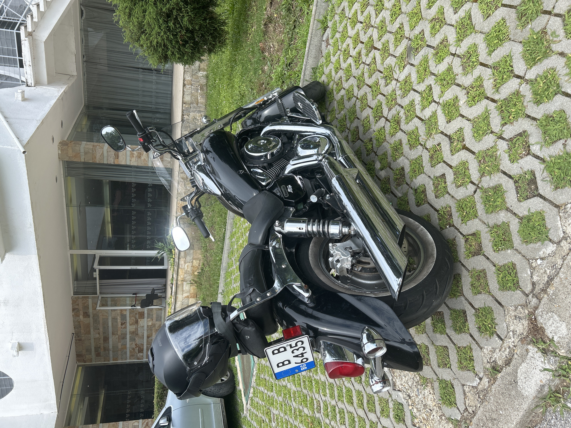Motorcycles and mountain bikes parked up in Obrochishte